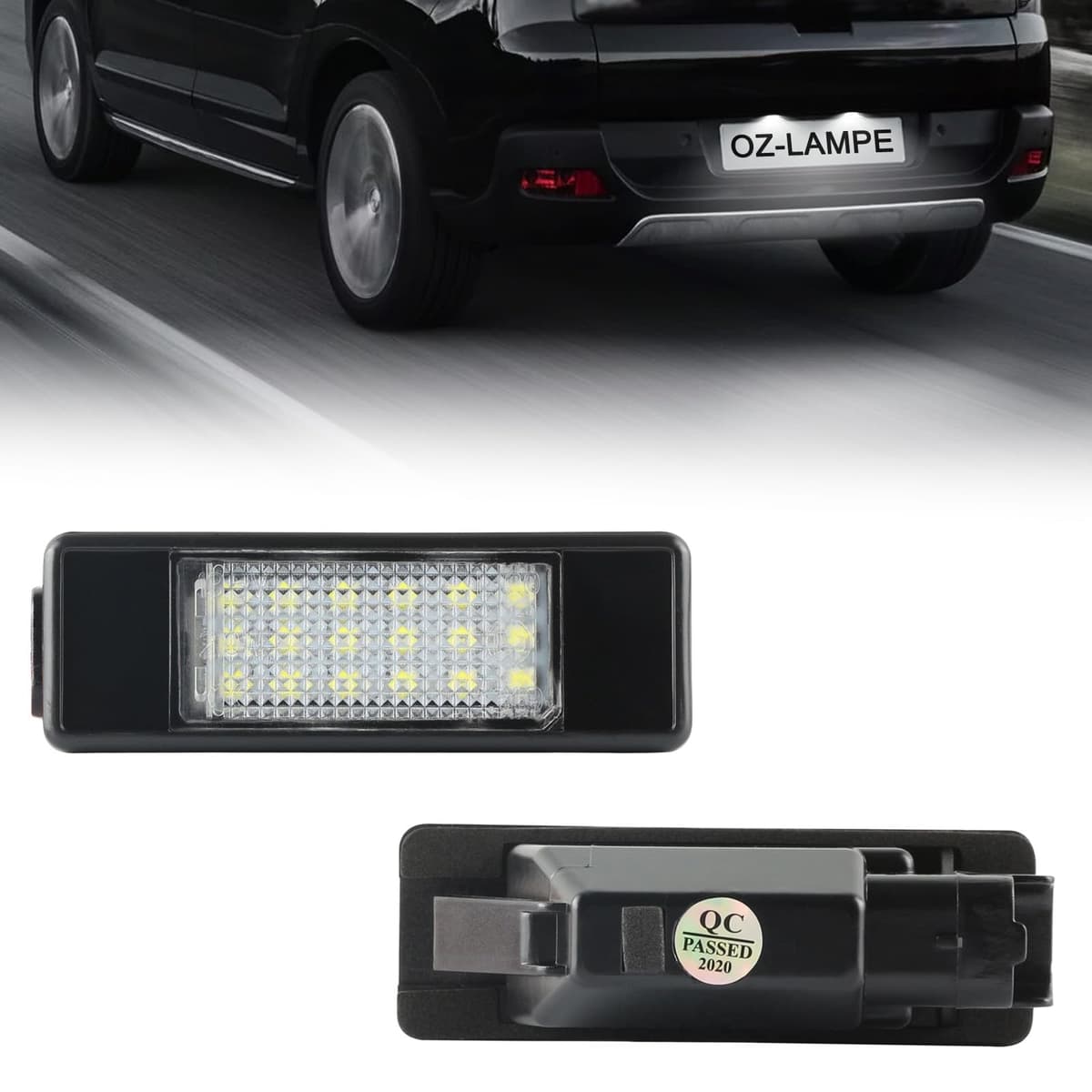 Luces LED Matrícula para 206 207 407 406 306 307 308 5008, Luz Matrícula para Citro-en C3 PICASSO C4 C5 BERLINGO B9 M49 M59 SAXO XSARA, LED Matrícula 2 Piezas Canbus — view 22