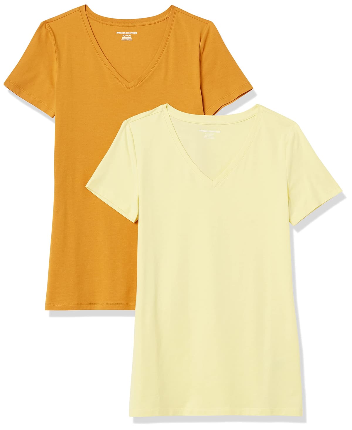 Amazon Essentials Camiseta de Manga Corta y Corte Estándar (Opciones de Cuello Redondo y Cuello en V) Mujer, Paquetes Múltiples — view 70