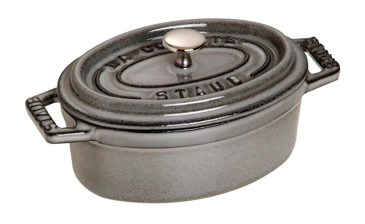 STAUB Cacerola/Cocotte de Hierro Fundido Ovalada, 17 cm, 1 L, Gris grafito — view 20