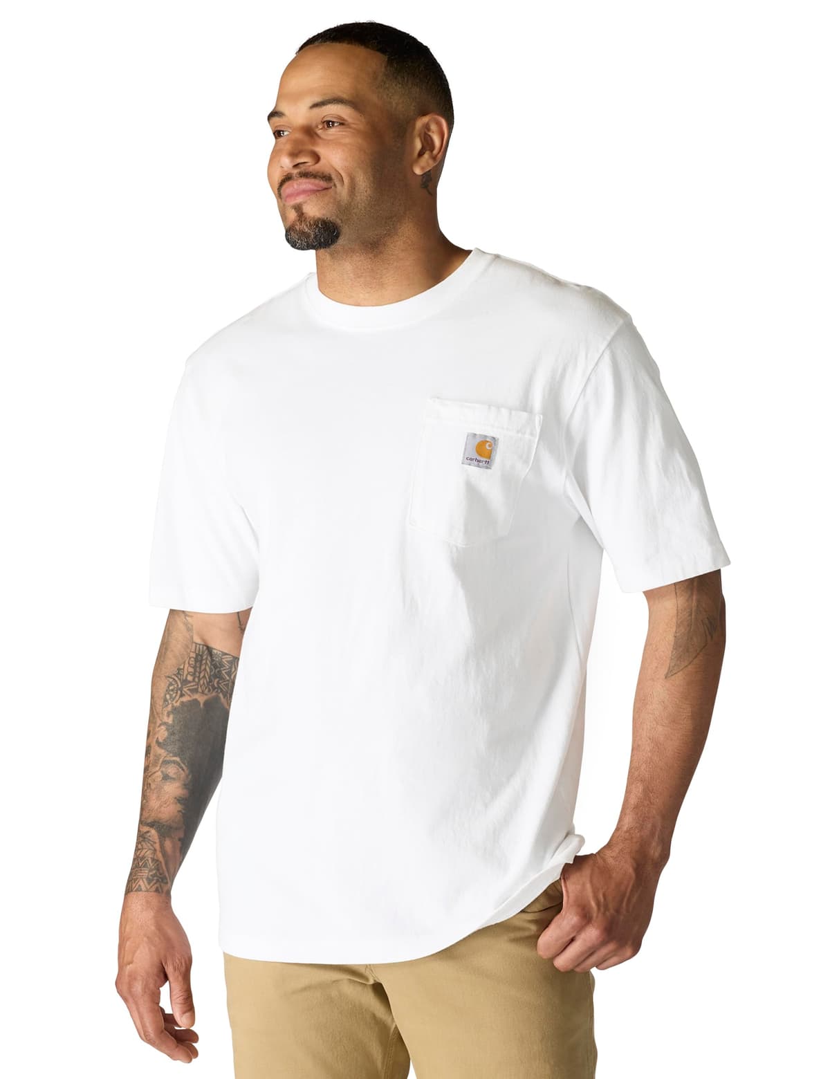 Carhartt Mens Loose Fit Heavyweight Short-Sleeve Pocket T-Shirt (Also Available in Big & Tall) CloseoutWork Utility T-Shirt — view 74