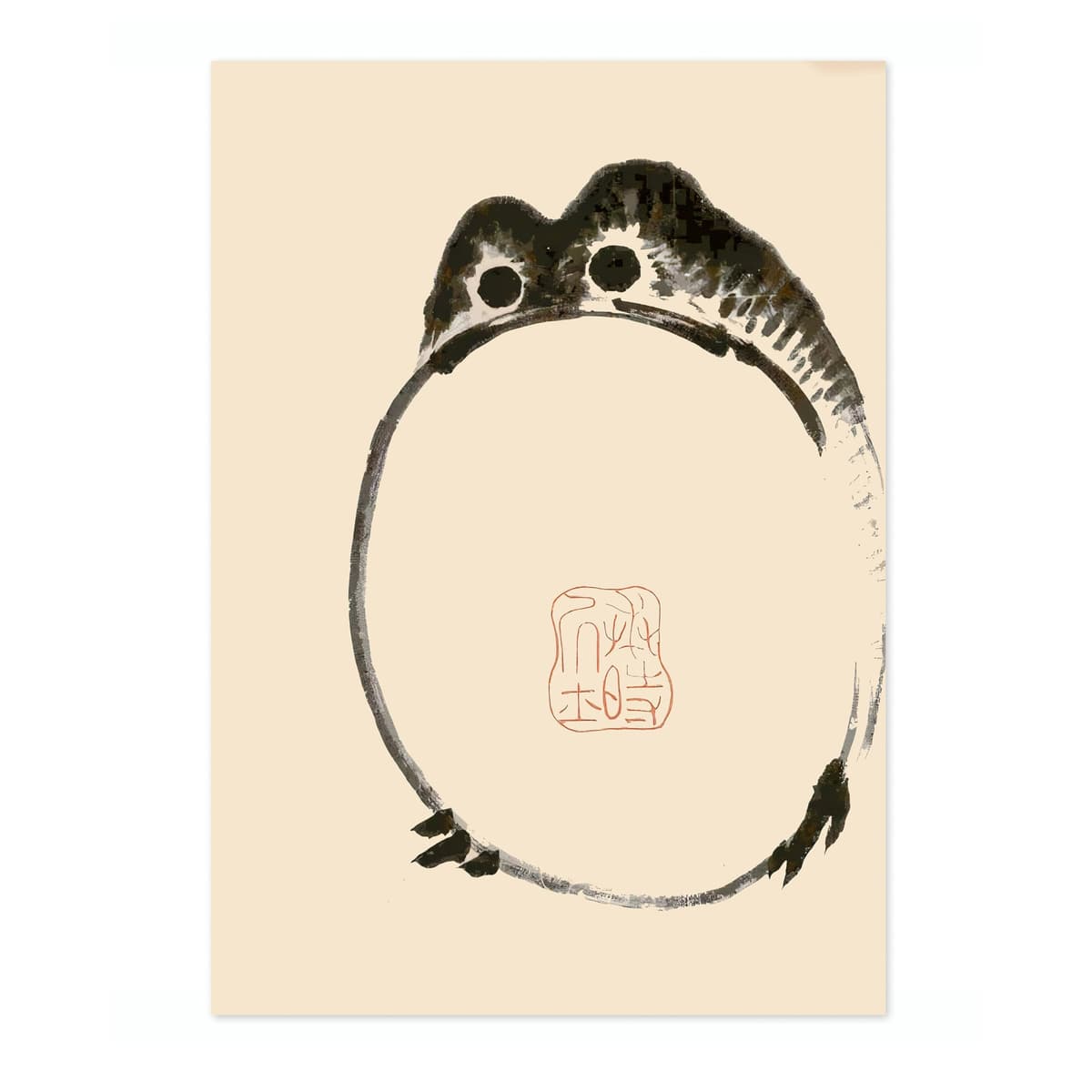 Matsumoto Hoji Sad Frog Poster, Japansese Art Woodblock Ukiyo-e Print, Framed Japanese Wall Art, Archival Matte, A1 (Print Only) - 84.1x59.4cm — view 43