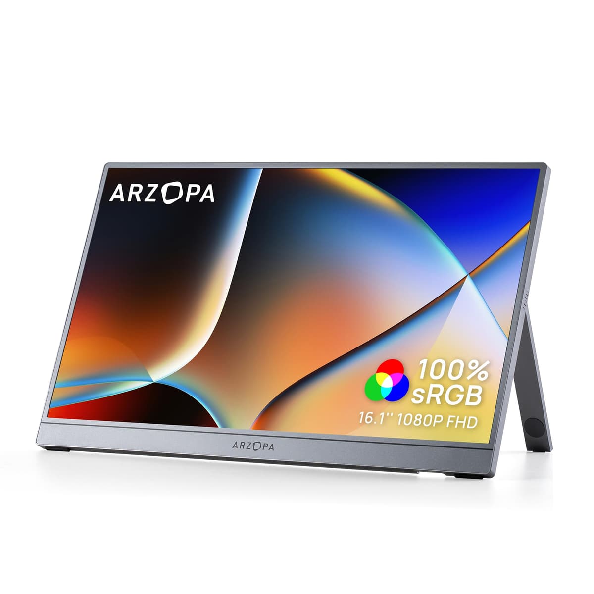 ARZOPA 16.1'' 180Hz 2.5K Portable Monitor, 2560x1440 QHD 107% sRGB Kickstand Portable Gaming Monitor with HDR, Ultra Slim, Eye Care, External Second Screen for Laptop, PC, PS5, Mac, Xbox - Z3FC — view 9