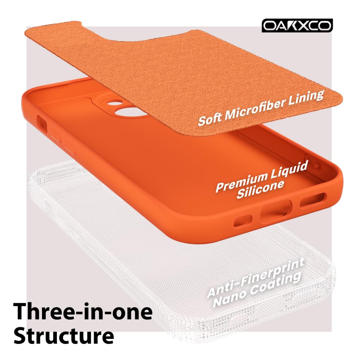 oakxco for iPhone 17 Pro Max Phone Case Liquid Silicone, Cute Thin Slim Grip Soft Rubber Gel for Women Men, Smooth Matte TPU Plain Solid Color Girly Simple Case with Camera Cover, Light Pink — view 1774