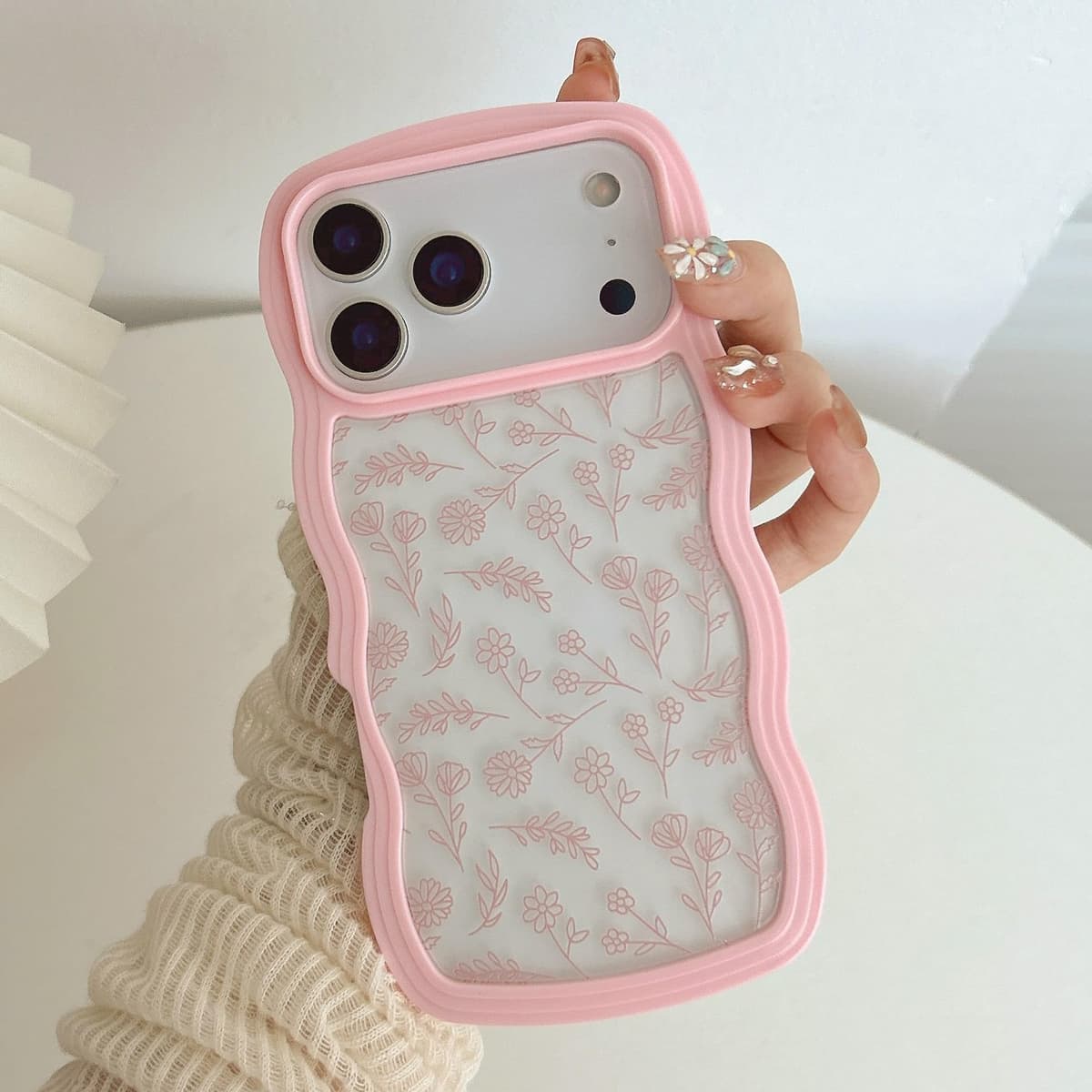 QLTYPRI Compatible with iPhone 11 Case, Cute Curly Wave Frame Clear Case for Girls Women, Transparent Soft Silicone TPU Bumper Shockproof Protective Phone Cover for iPhone 11 - Purple — view 48