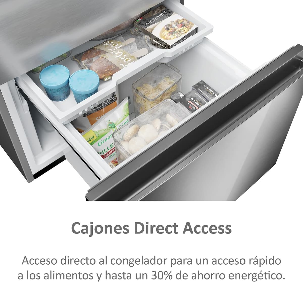Haier 3D 60 Series 5 HTW5618CNMG - Frigorífico Combi, Cajones Direct Access, Circular AirFlow, WIFI, Tecnología ABT, Motor In — view 3
