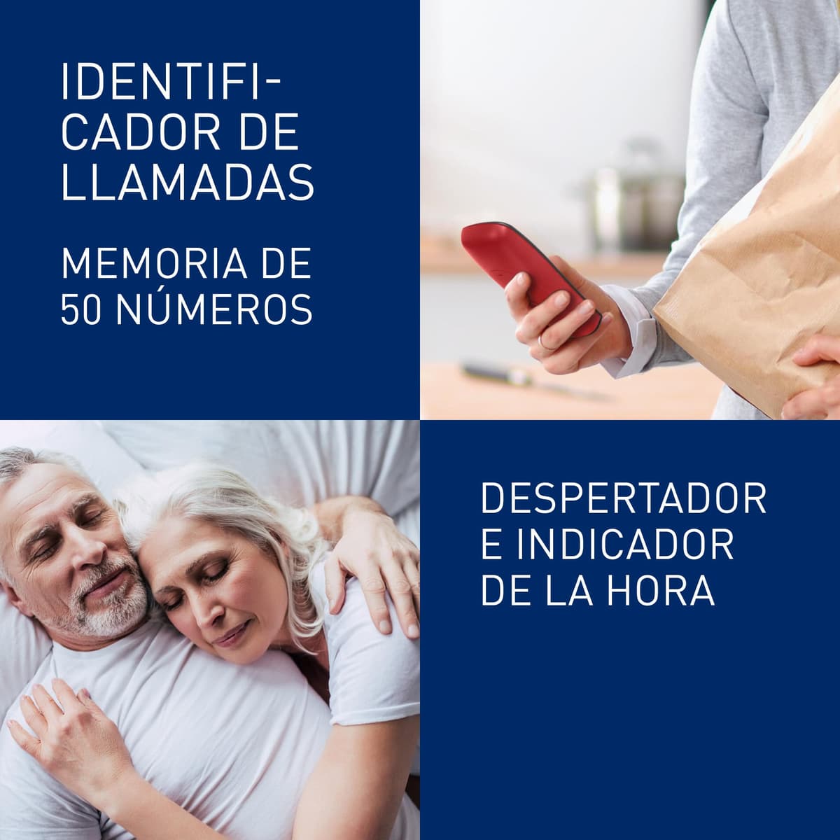 Panasonic KX-TG1612SPR Teléfono Inalámbrico Digital DECT, Unidad Base y 2 Auriculares, Identificador De Llamadas, Batería Larga Duración, Pantalla LCD, Agenda, Rellamada, Despertador, Rojo — view 5