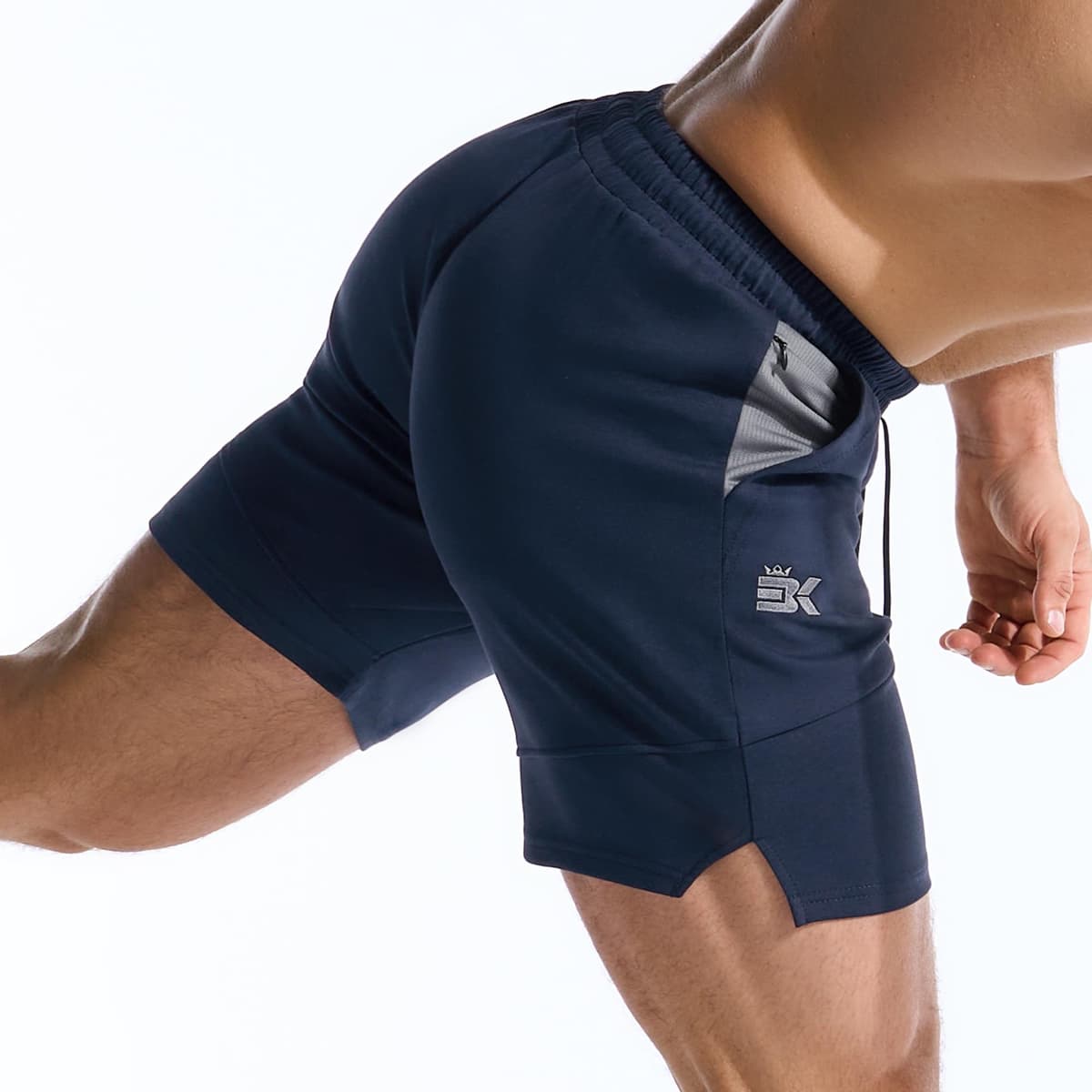 ZENWILL FlotaBols Pantalones Cortos Deporte Cremallera Hombre Pantalón Corto Gym Transpirable,Shorts Elástica Algodón Running — view 8