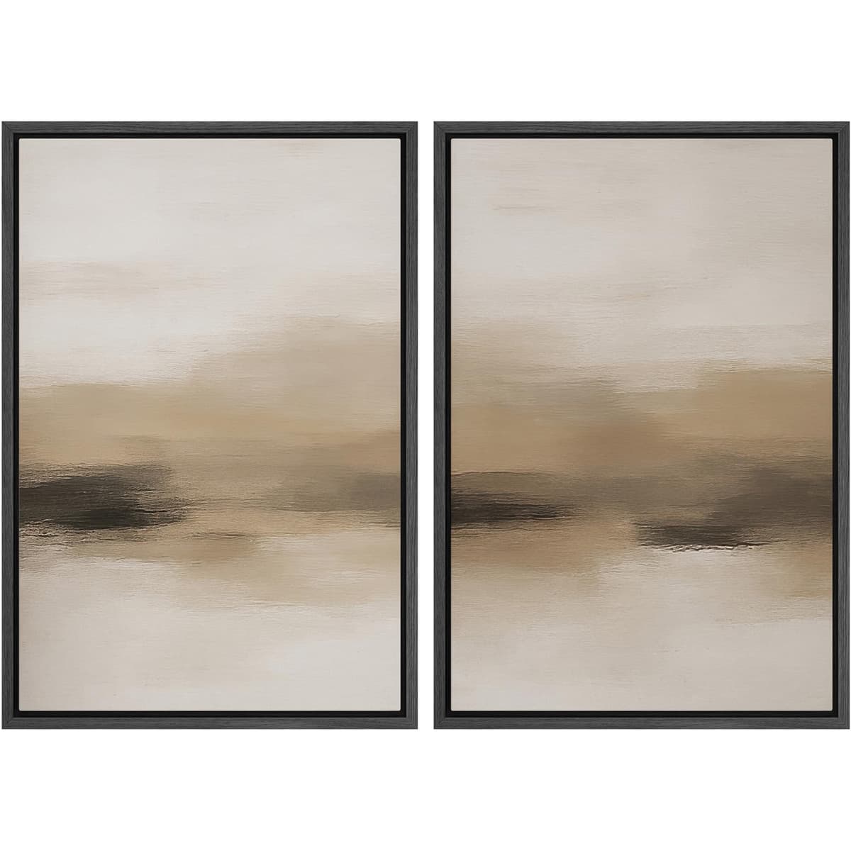 MUDECOR Framed Canvas Print Wall Art Monochromatic Gradient Abstract Minimalist Gray Illustrations Modern Art Decorative Bohemian Colorful Chic for Living Room, Bedroom, Office - 16"x24"x2 Black — view 27