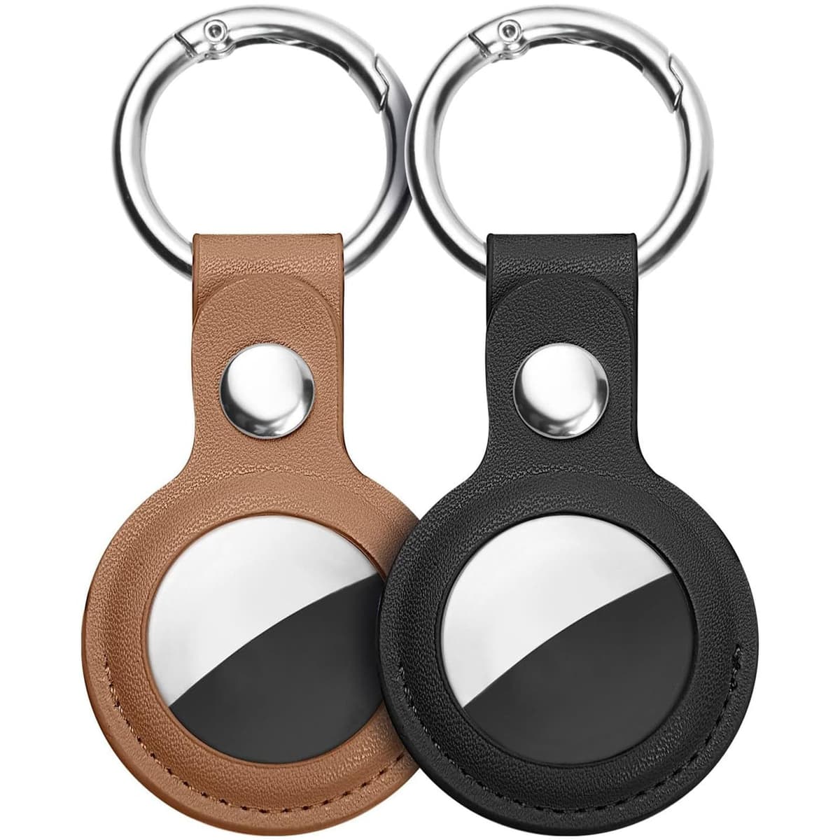 Ainiv Llavero para AirTag, 1 Pieza Llaveros para AirTag Funda Protectora, PU Localizador Portátil Antipérdida, Protectora de Cuero Funda Bluetooth Tracker Mascotas y Mochilas — view 21