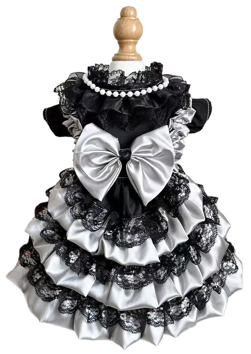 MaruPet Fashion Sweet Puppy Dog Chiffon Princess Dress for EXTRAL Small and Small Dog Pink S — view 29