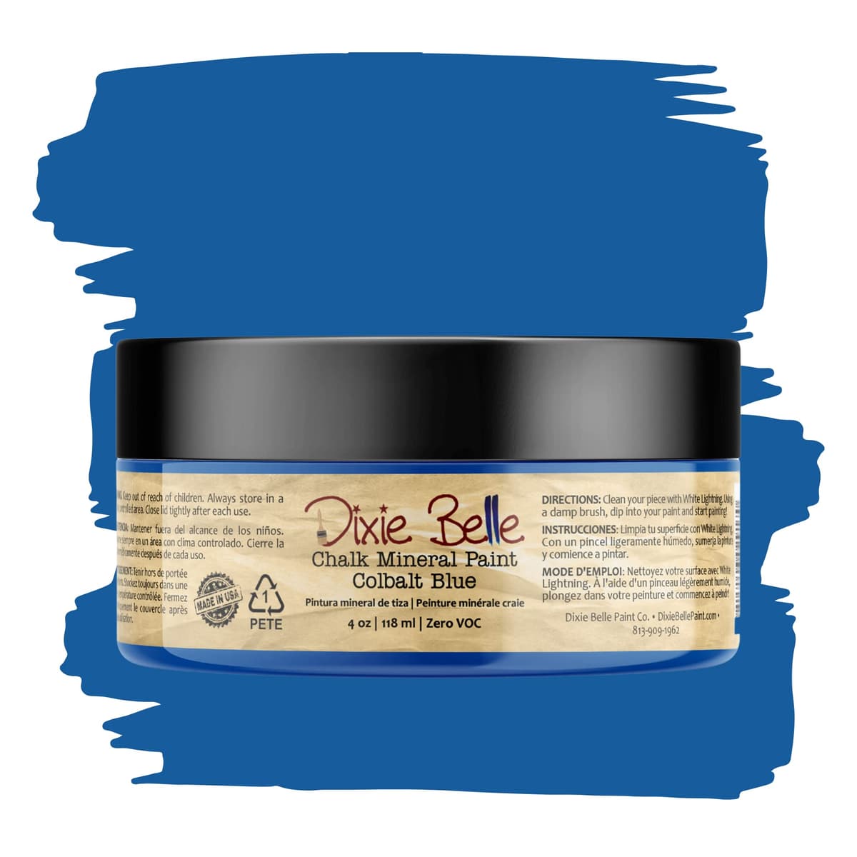 Dixie Belle Paint Company Chalk Finish Furniture Paint - Caviar (32oz) - Matte Black Chic Chalk Mineral DIY Furniture Paint — view 29