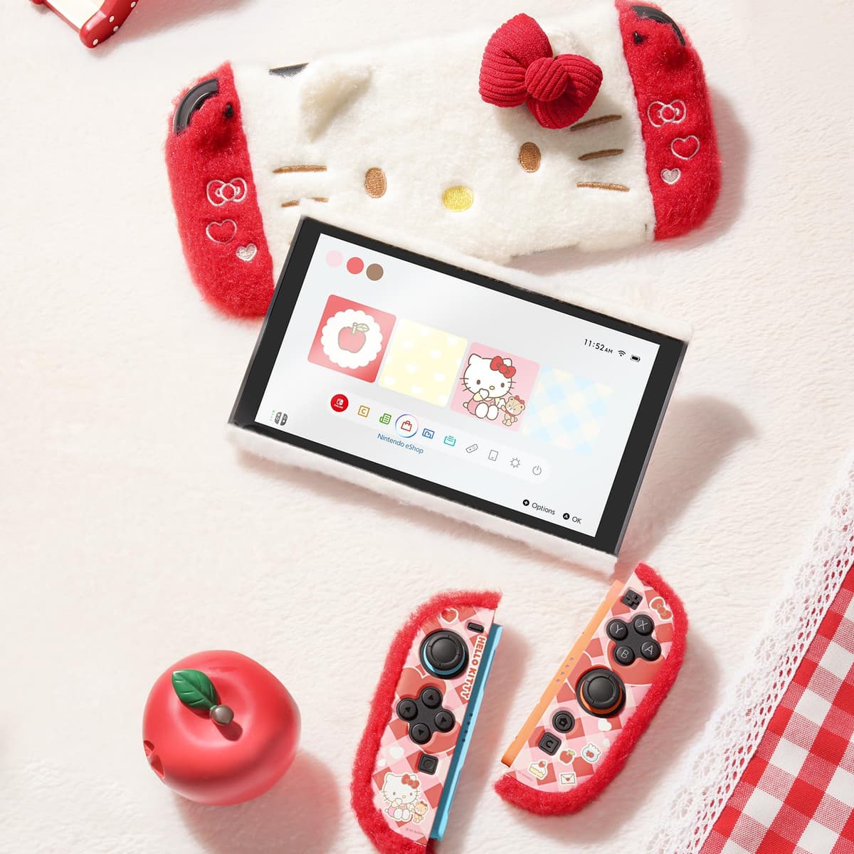 Kuitmor Plush Protective Case for Switch 2, Kawaii Protective Shell Hard PC Slim Cover Case Compatible with Switch 2025 Game Console and Joystick Controller - HLK — view 5