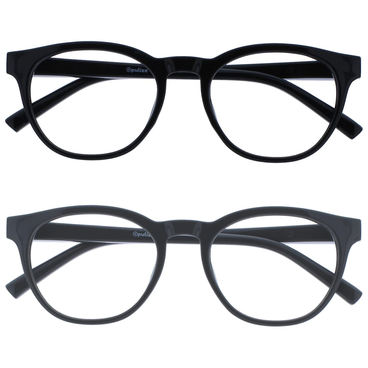 OPULIZE Blu Gafas con Bloqueo de Luz Azul Montura Redonda Azul Bisagras de Muelle Mejoran el Sueño Ordenador Gaming Antirreflejante Hombre Mujer B5-3 +0.00 — view 24