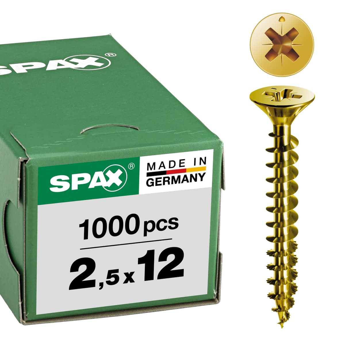 Spax 1081020400253 - Tornillo universal, 4,0 x 25 mm, 200 piezas, cabeza avellanada, cruz receso z 4cut, rosca completa, — view 14