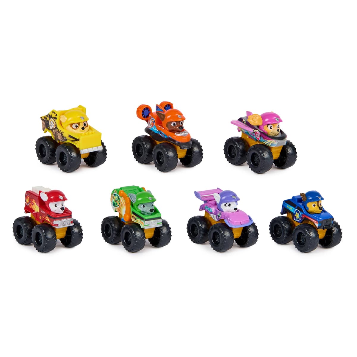 Paw Patrol Patrulla Canina - Pack 7 Coches Pup Squad Racers: Chase, Marshall, Skye, Rubble, Rocky, Zuma y Roxi - Patrulla Canina Juguetes - Regalo Niño 3 años + - Juguetes Niños 3 años — view 3