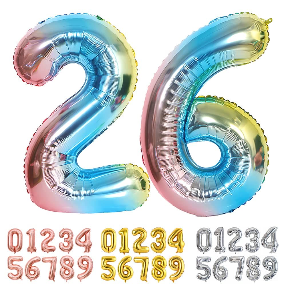 Foil Globo Número 5 Azul 40" (101cm), Inflable Helio o aire, Gigante Numeros 0-9, 10-19, 20-29, 30-100, Grande Globos Decoración para La Boda Aniversario y Cumpleaños Fiestas — view 512