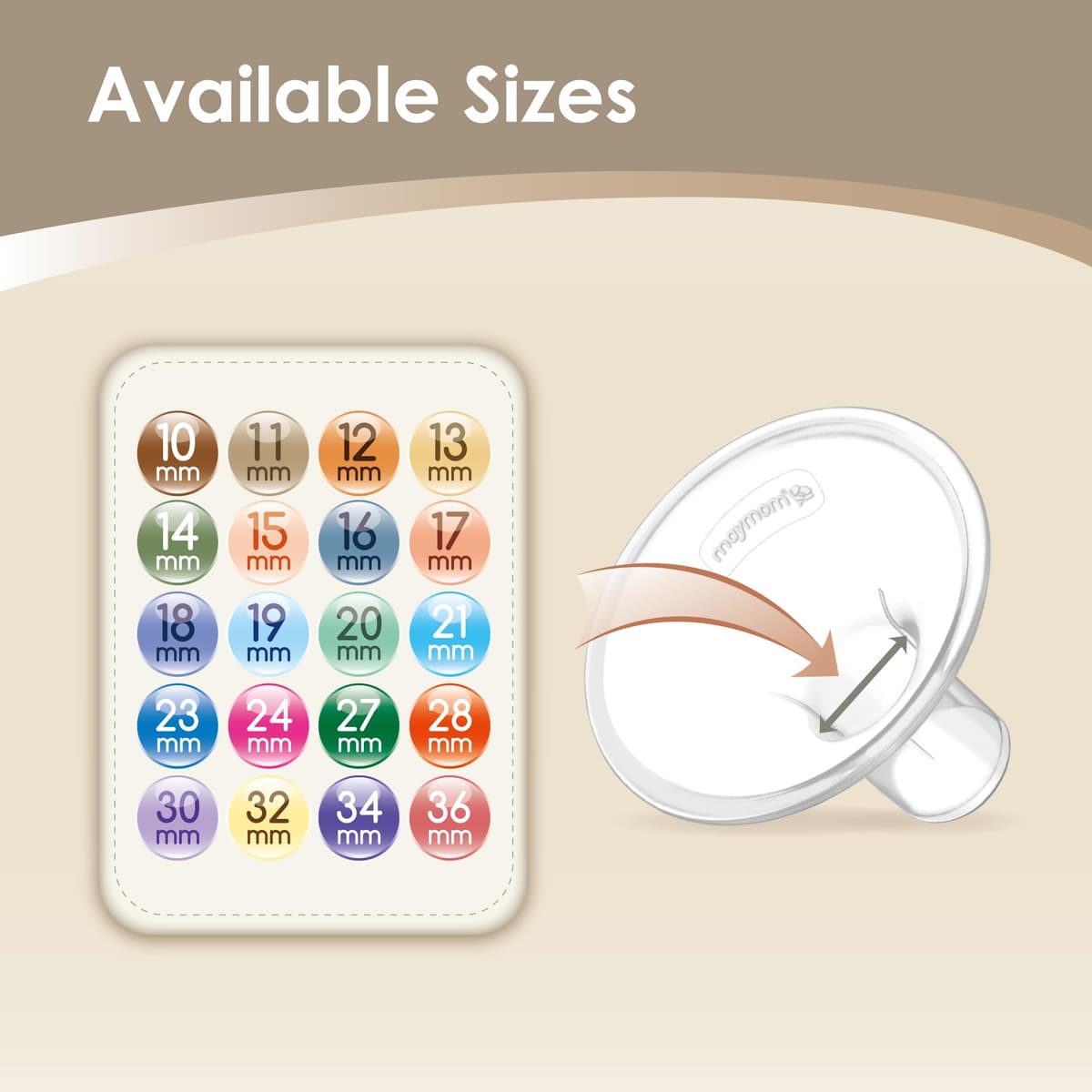 Maymom Myfit 13Mm Shields Compatible with Medela Breast Pump- Personalfit, Freestyle, Harmony, Maxi Connector; Connect to Widemouth/Narrow Connector, Personalfit/Freestyle Flex Connector; 2Pcs — view 10