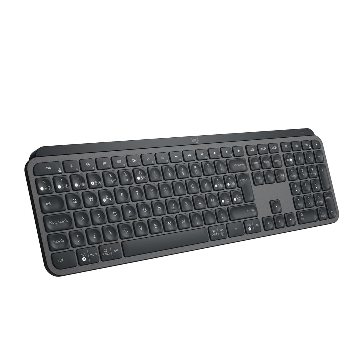 Logitech MX Keys S Wireless Keyboard, Low Profile, Precise Silent Writing, Programmable Keys, Lighting, Bluetooth, USB C Char