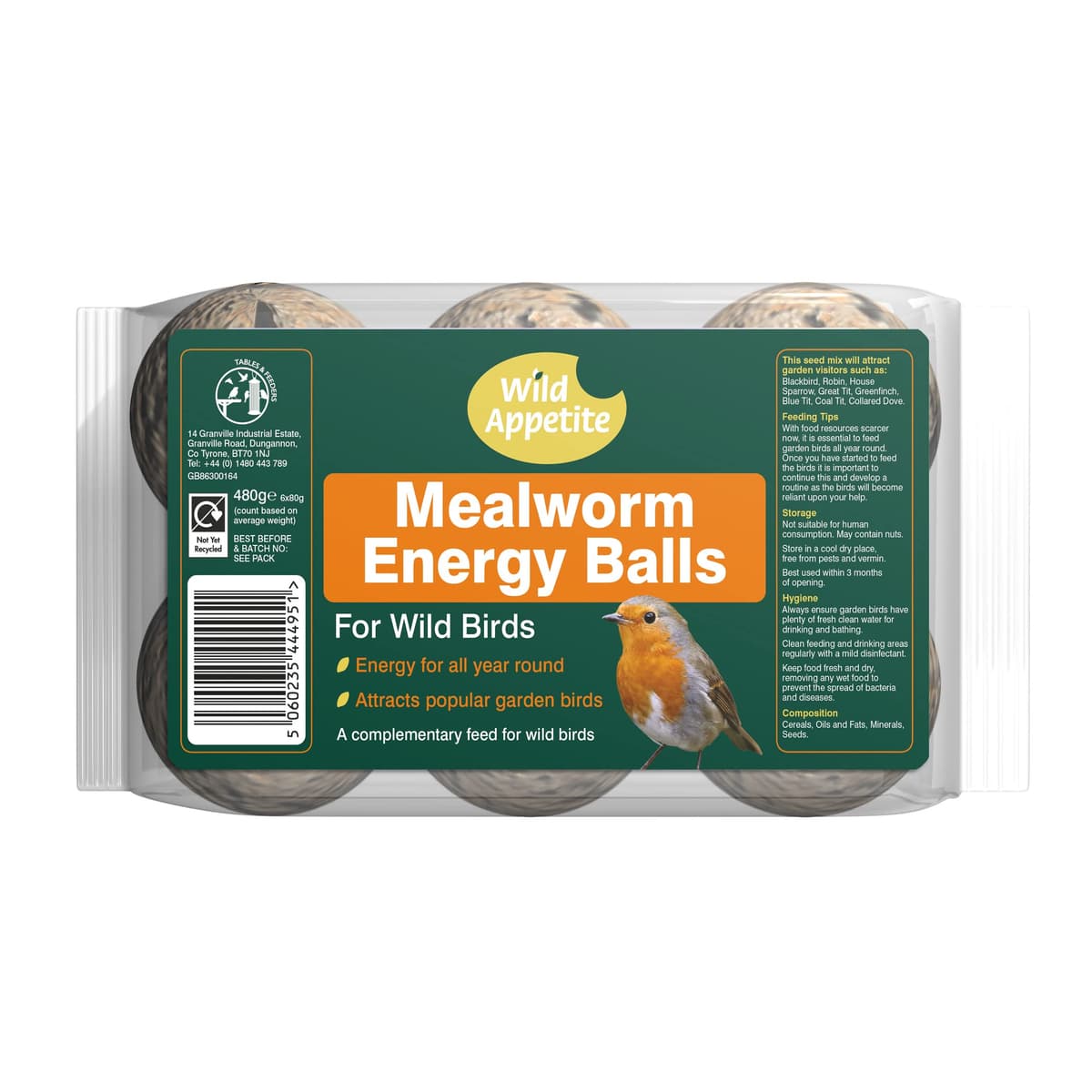 Wild Appetite Suet Energy Fat Balls Bird Food - Pack of 50 — view 5