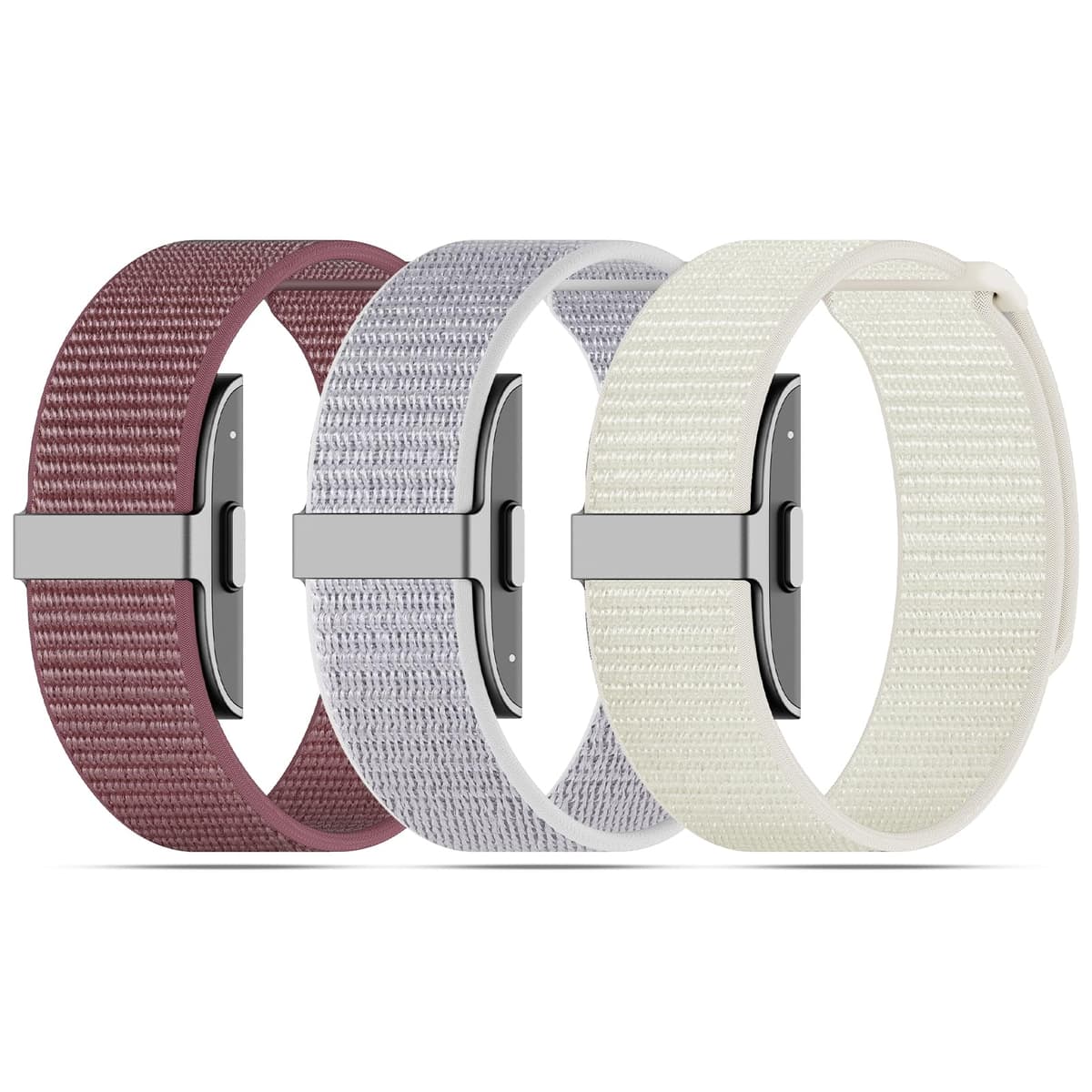 ZOOROO 3-Pack Nylon Loop Sport Replacement Bands Compatible with Hume Health Band, Soft Breathable Adjustable Wrist Band for Hume Band Replacement Strap Wristband for Fitness Tracker Women Men