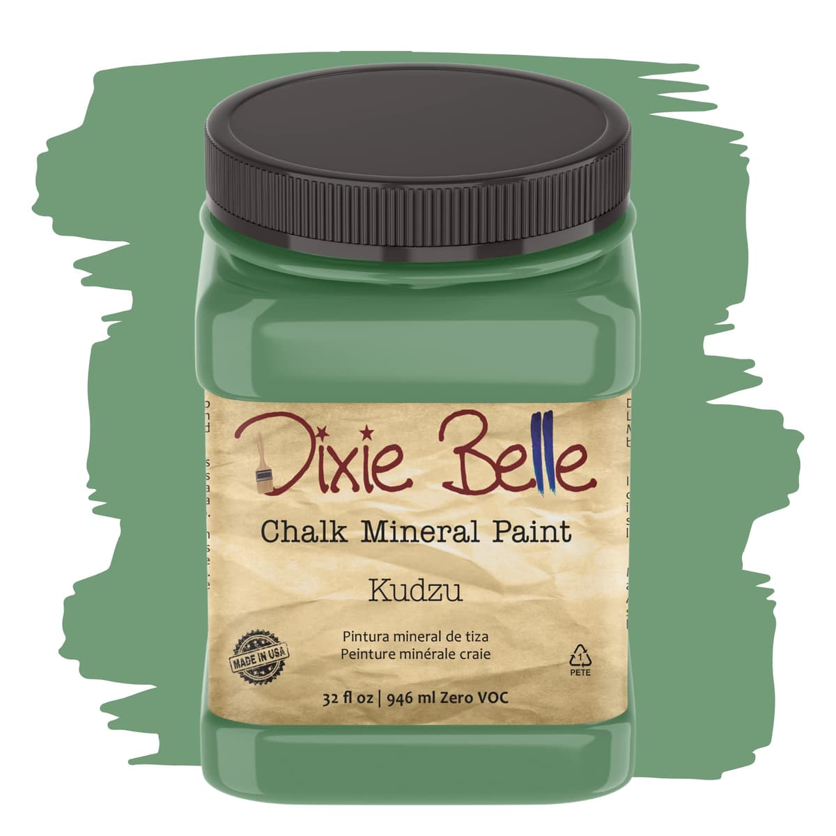 Dixie Belle Paint Company Chalk Finish Furniture Paint - Caviar (32oz) - Matte Black Chic Chalk Mineral DIY Furniture Paint — view 260