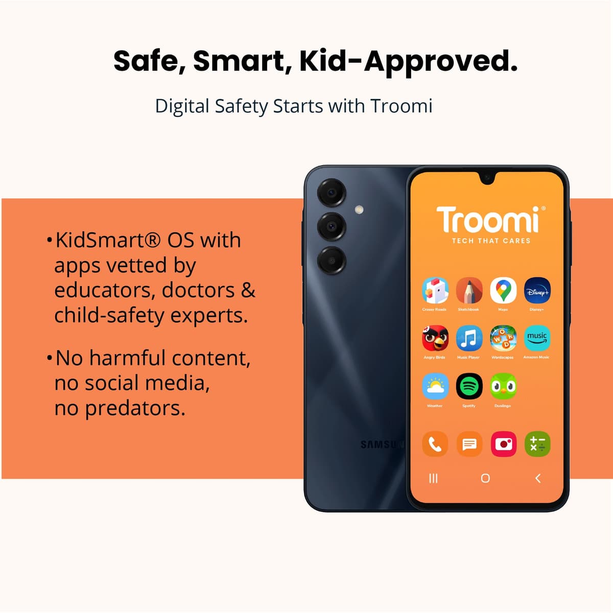 Troomi Phone for Kids and Teens – Galaxy A16 – Parental Controls, GPS Tracking, Text Monitoring & Content Filtering, 10,000+ Apps – Monthly Service and Activation Required — view 2