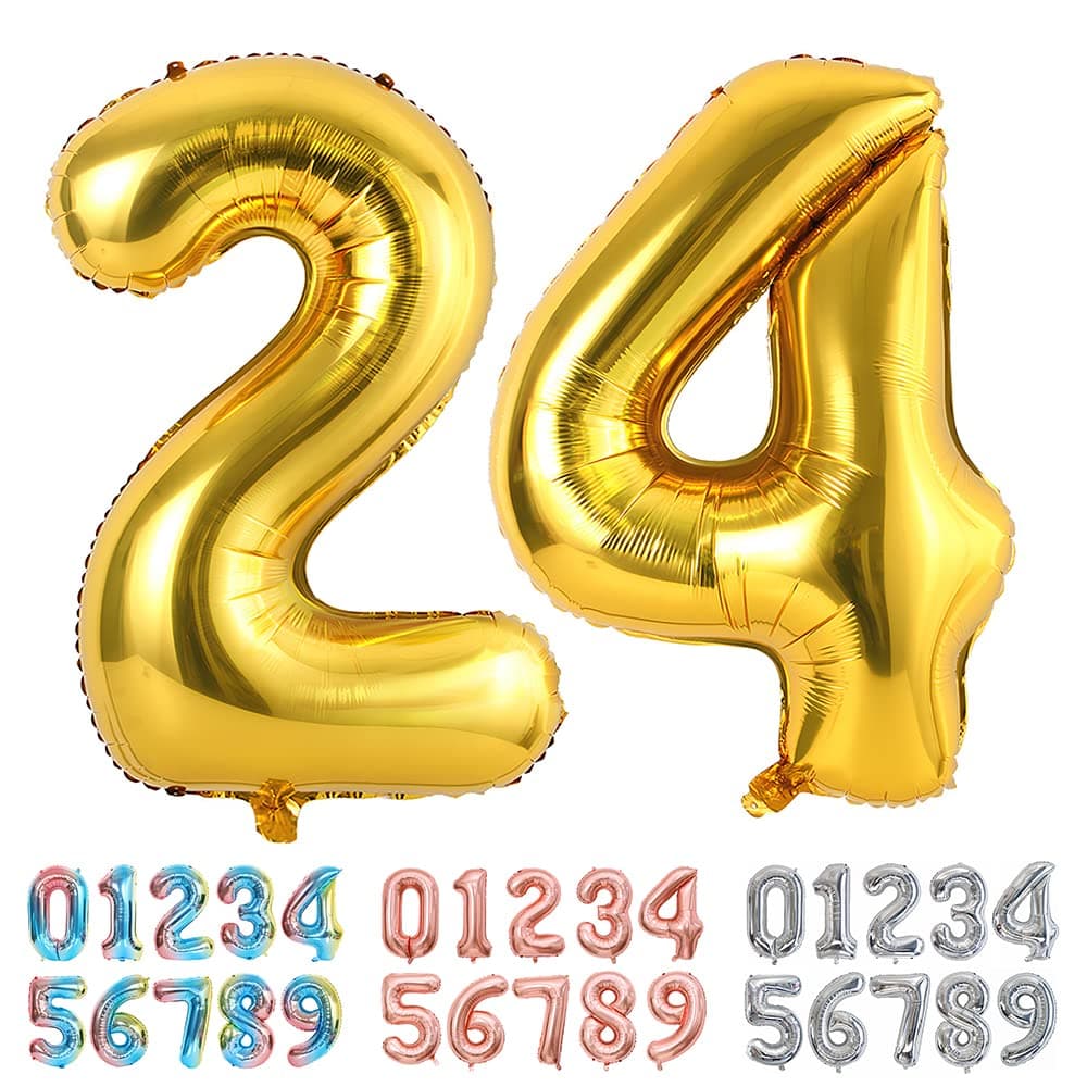 Foil Globo Número 5 Azul 40" (101cm), Inflable Helio o aire, Gigante Numeros 0-9, 10-19, 20-29, 30-100, Grande Globos Decoración para La Boda Aniversario y Cumpleaños Fiestas — view 509