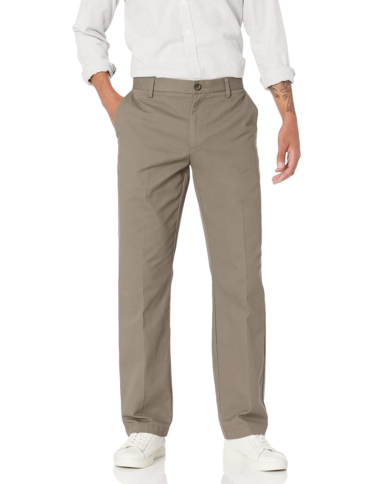Amazon Essentials Men's Classic-Fit Wrinkle-Resistant Flat-Front Chino Trousers (Available in Big and Tall) — view 13