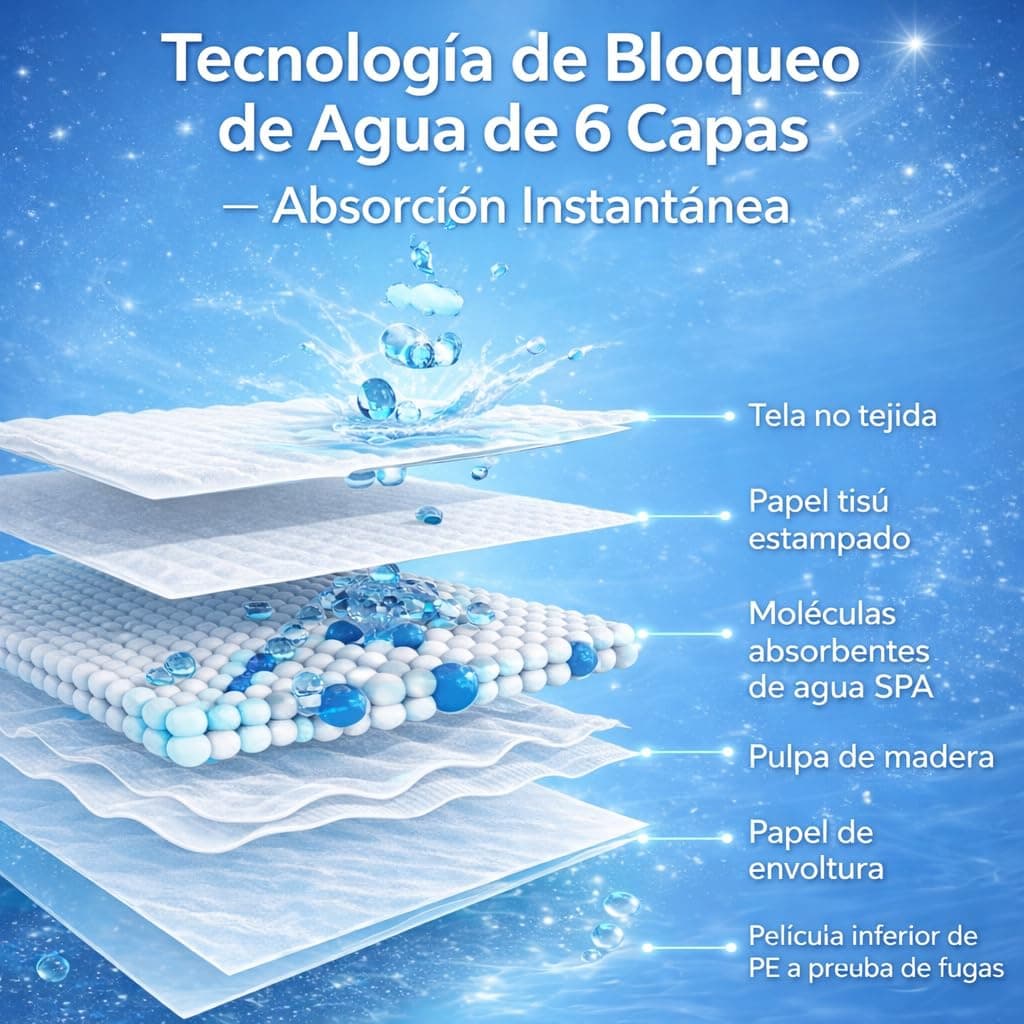 40x empapadores absorbentes Desechables 60 x 90 Alfombrillas Entrenamiento de Perros Grandes-Maxima absorcion-Protector Cama Impermeable Adultos con incontinencias-higiene y Cuidado Bebes — view 5