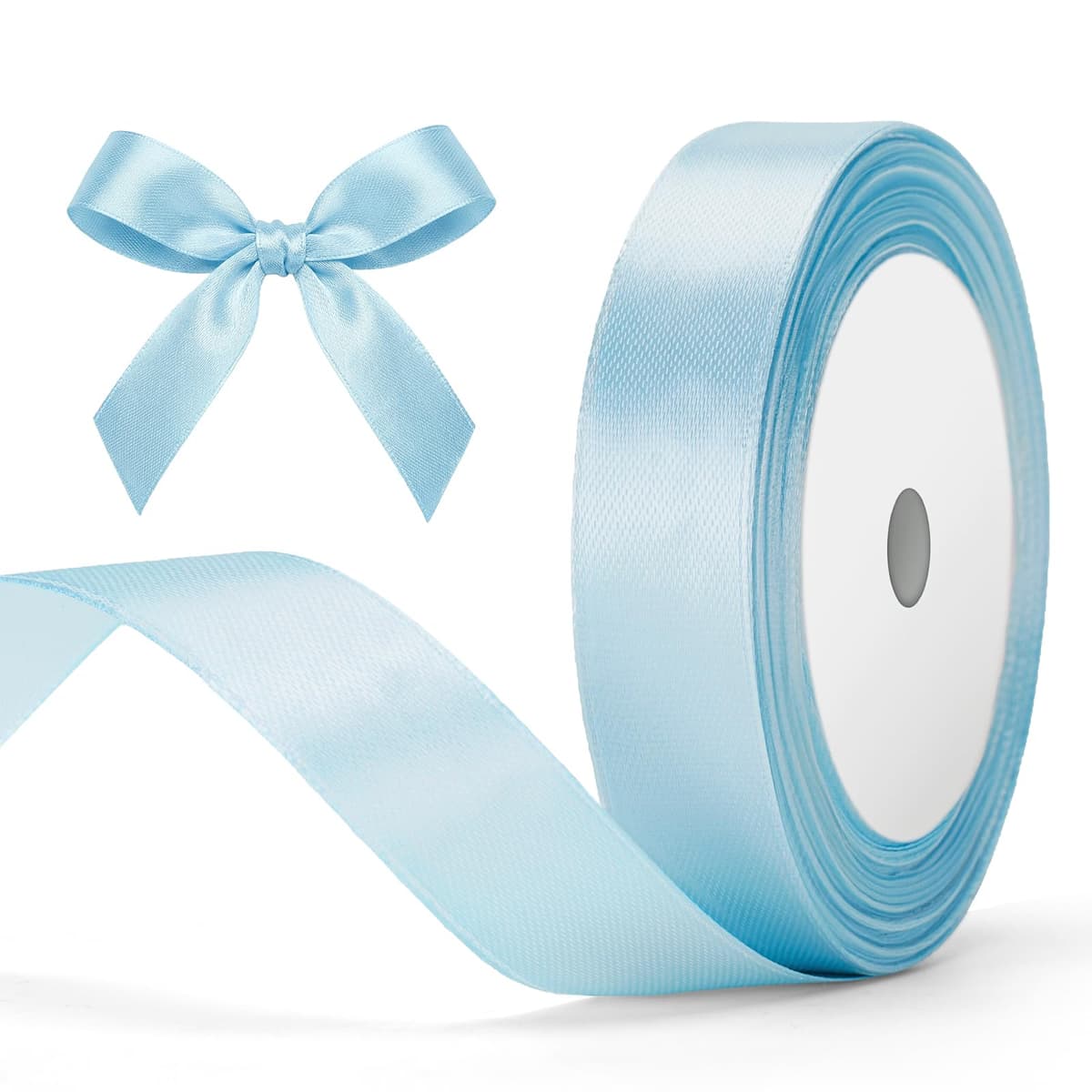 G2PLUS Baby Pink Satin Ribbons 10mm: Thick Fabric Gift Wrap Ribbons for Crafting, Party Decoration, 22m — view 11