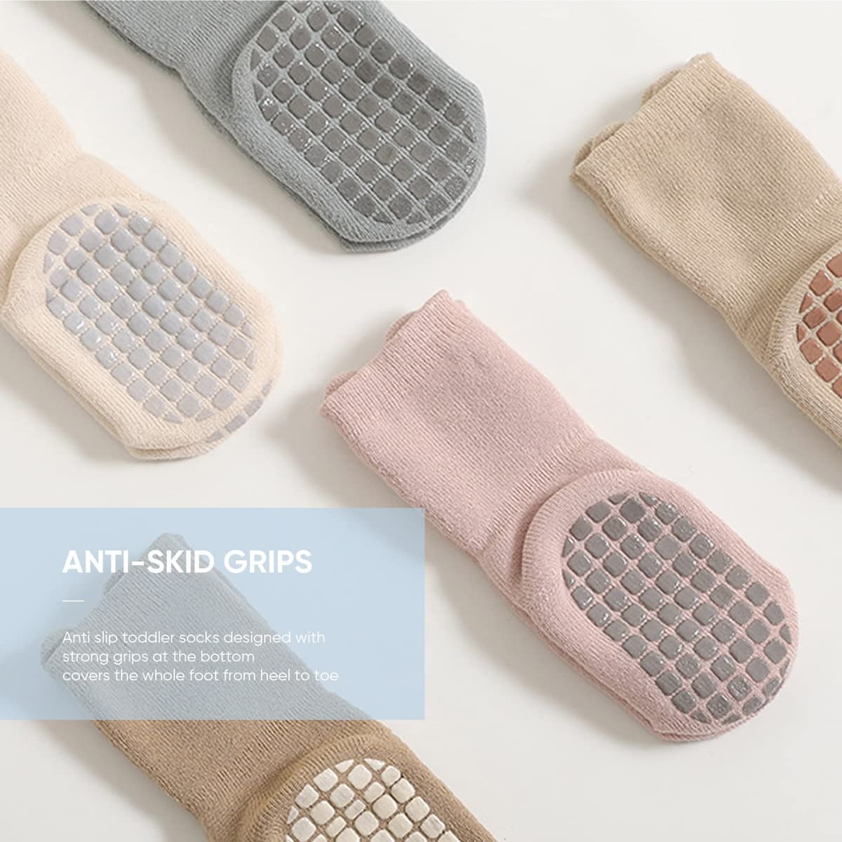 DRESHOW Bebés Calcetines Antideslizantes Calcetines de Tripulación de Tobillo con Agarres Calcetines de Algodón de Dibujos Animados para Bebé Niñas Niños — view 5