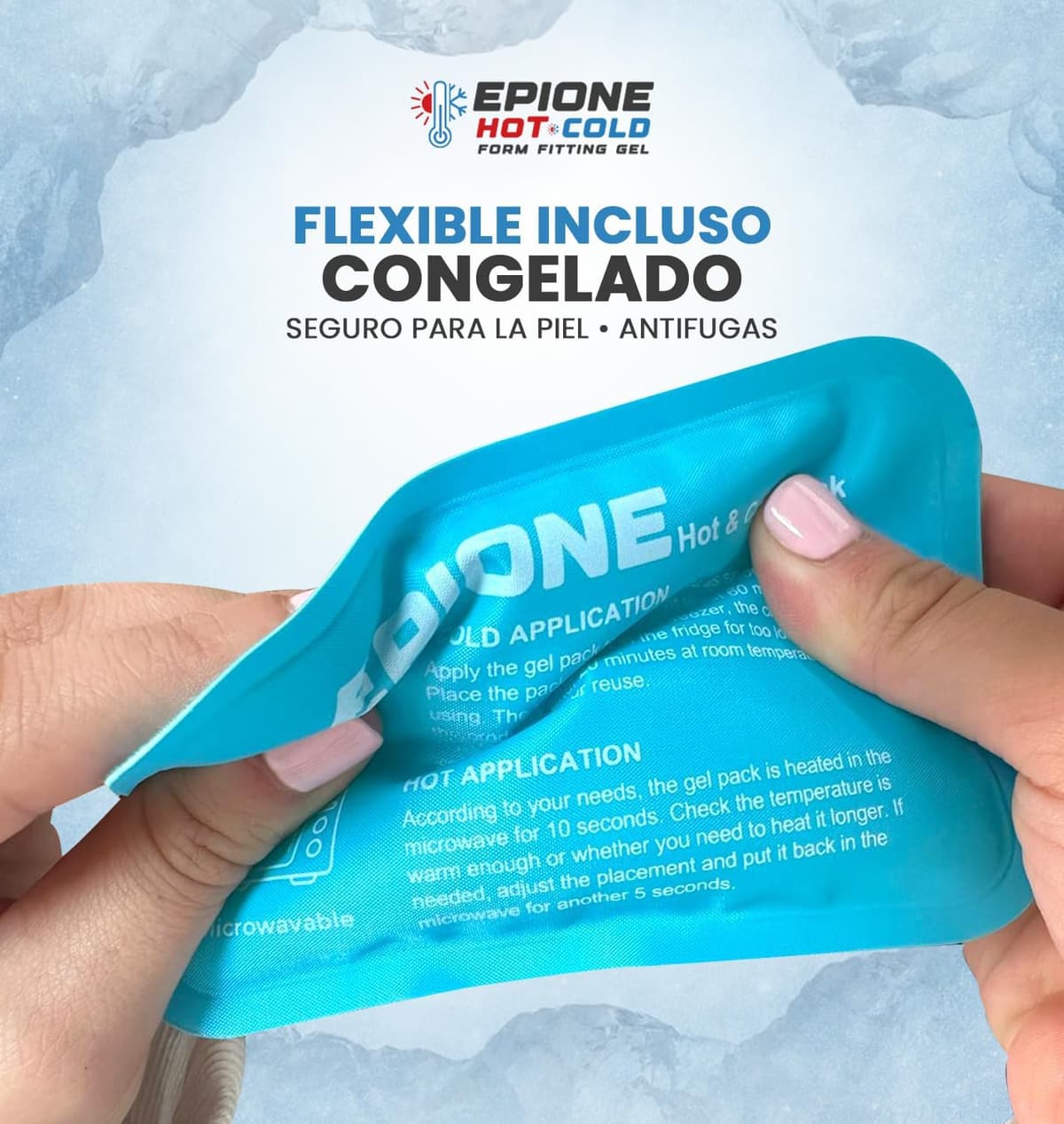 Boston Tech EPIONE Mini Reusable Hot and Cold Gel Bags (6 Pcs) | Rectangle Gels for Pain, Swelling, Tired Eyes, Teeth, First  — view 3