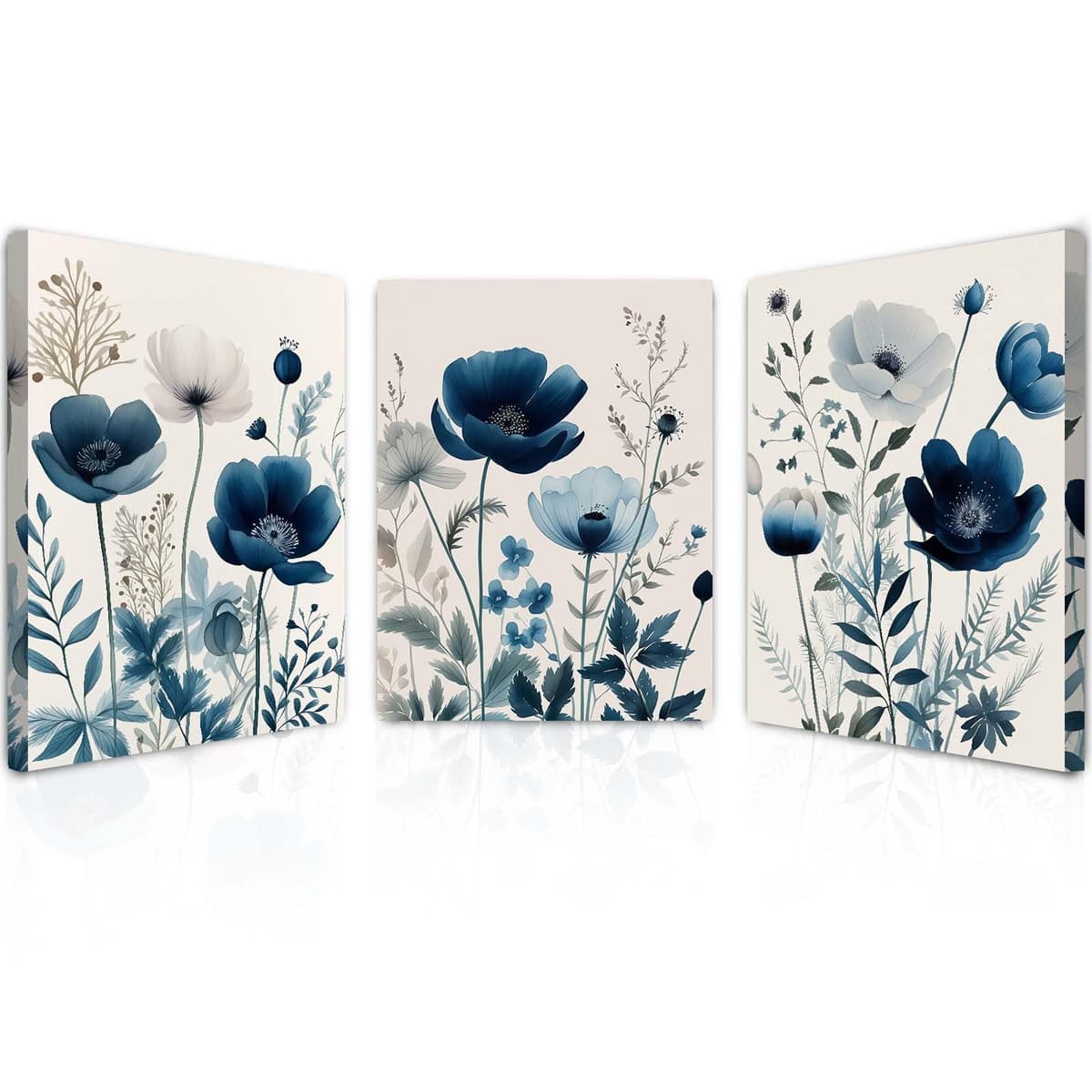 Qiukoo Set of 3 Modern Canvas Wall Art Framed Abstract Prints Waterproof Fabric with Hooks Wall Decoration Artwork Prints for Living Room Bedroom Pictures 12x16 Inch — view 16