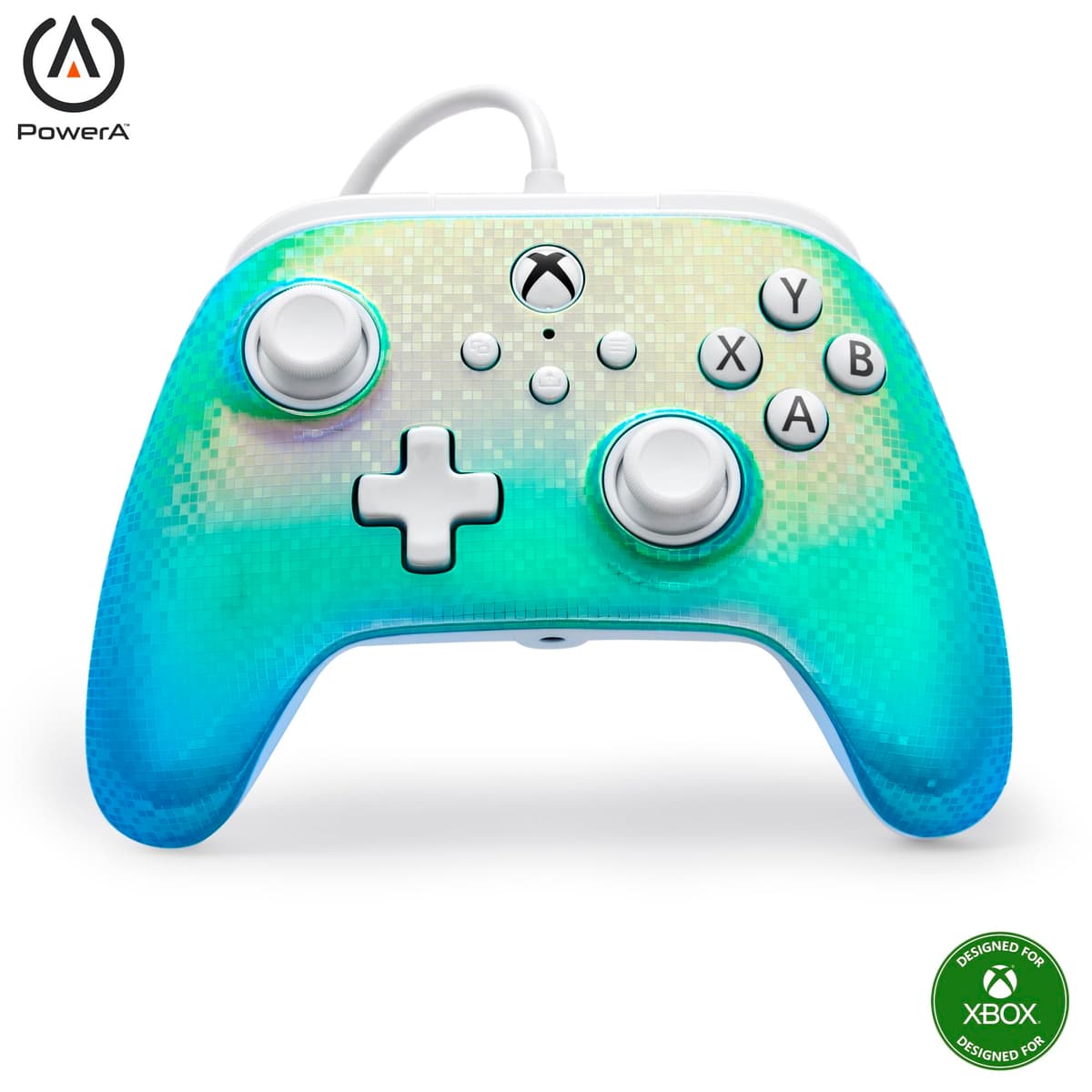 Mando alámbrico PowerA Advantage para Xbox Series X|S - Diskokugel, mando, mando para videojuegos con cable, mando para juegos, funciona con Xbox Series X|S