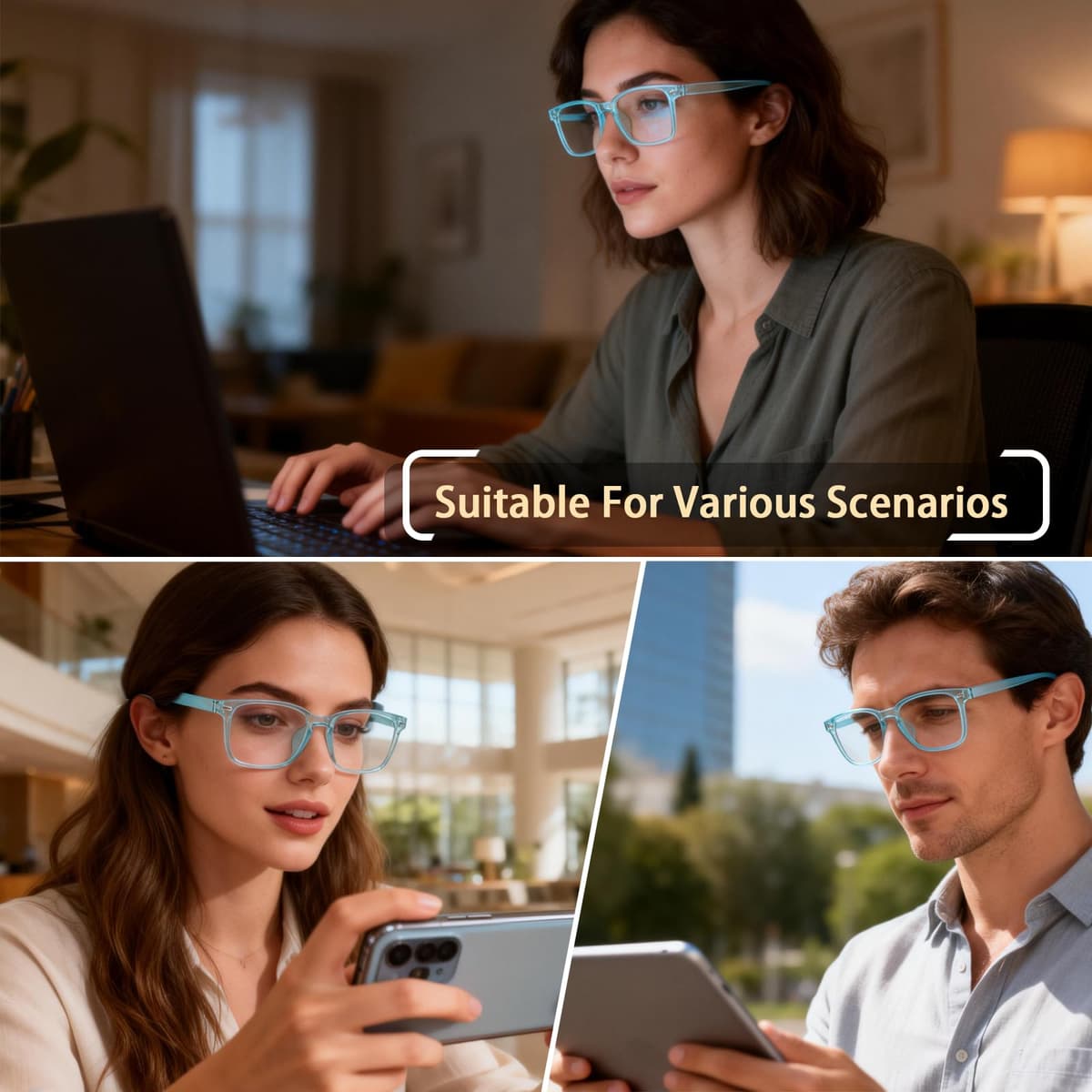BIRDDIE Gafas antiluz azul para mujeres y hombres, gafas de computadora UV400 antideslumbrantes para juegos, lectura y alivio de la fatiga ocular — view 5