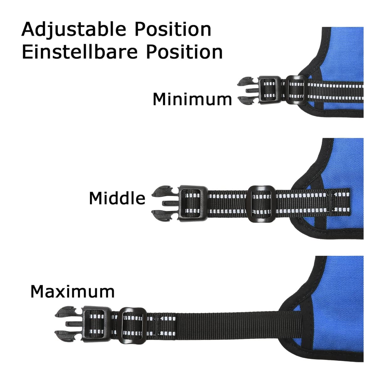 HEELE Dog Harness Medium No Pull Dog Vest Harness with Soft Handle Reflective Pet Harness for Outdoor Training Walking, Black, M — view 313