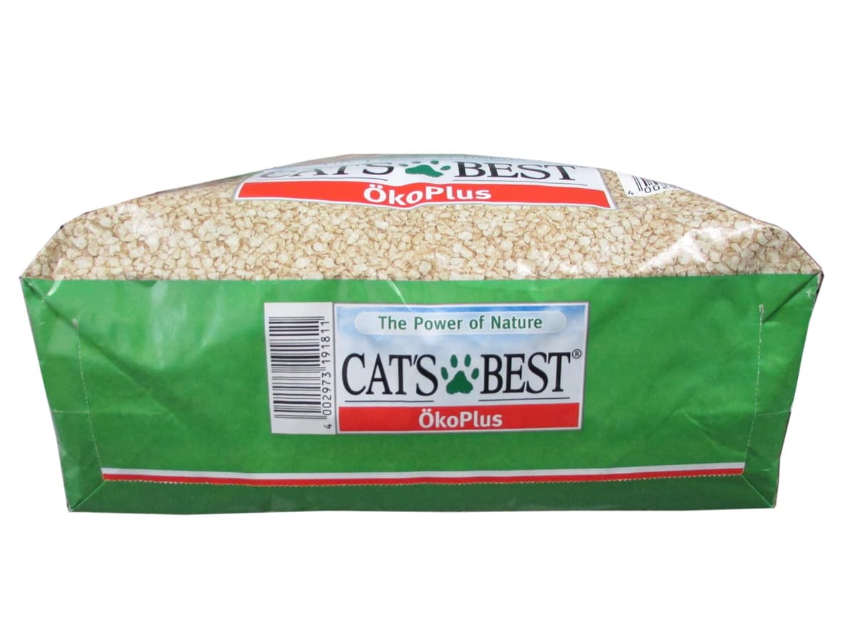 Cat's Best Arena Gatos Aglomerante EcoPlus 40L (17,2 kg). Tierra para Gatos de Hasta 7 Semanas de Uso. Arena Biodegradable de Fibra Vegetal Ecológica — view 2