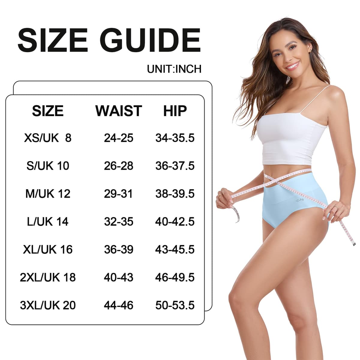 coskefy Underwear Women, High Waisted Cotton Knickers Ladies Full Briefs Soft Panties Slight Tummy Control Pants 5 Pack — view 6