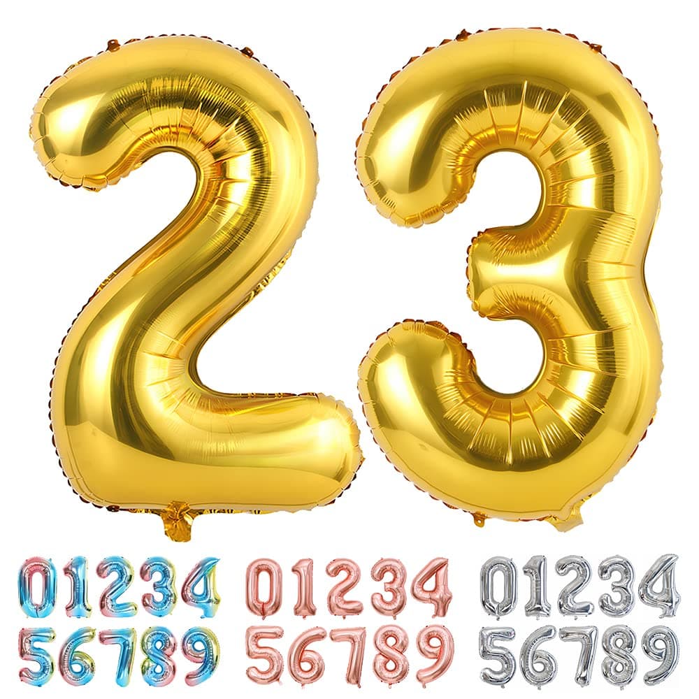 Foil Globo Número 5 Azul 40" (101cm), Inflable Helio o aire, Gigante Numeros 0-9, 10-19, 20-29, 30-100, Grande Globos Decoración para La Boda Aniversario y Cumpleaños Fiestas — view 207