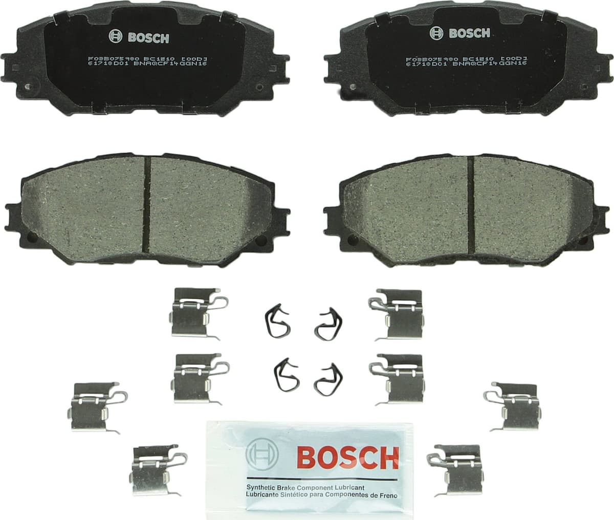 Bosch BC914 QuietCast Premium Ceramic Disc Brake Pad Set For: Acura ILX; Honda Accord, Civic, CR-V, Element, Fit, Front — view 135
