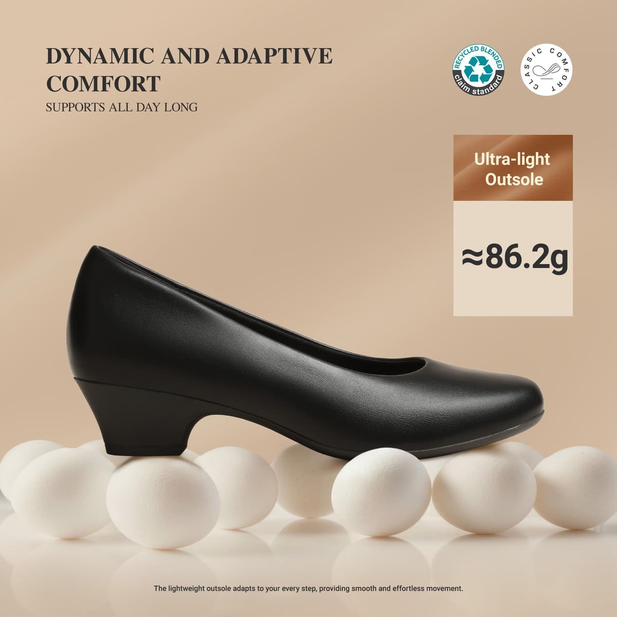 DREAM PAIRS Women's Chunky Closed Toe Dress Low Block Heels Comfortable Slip On Work Pumps Wedding Casual Shoes — view 5