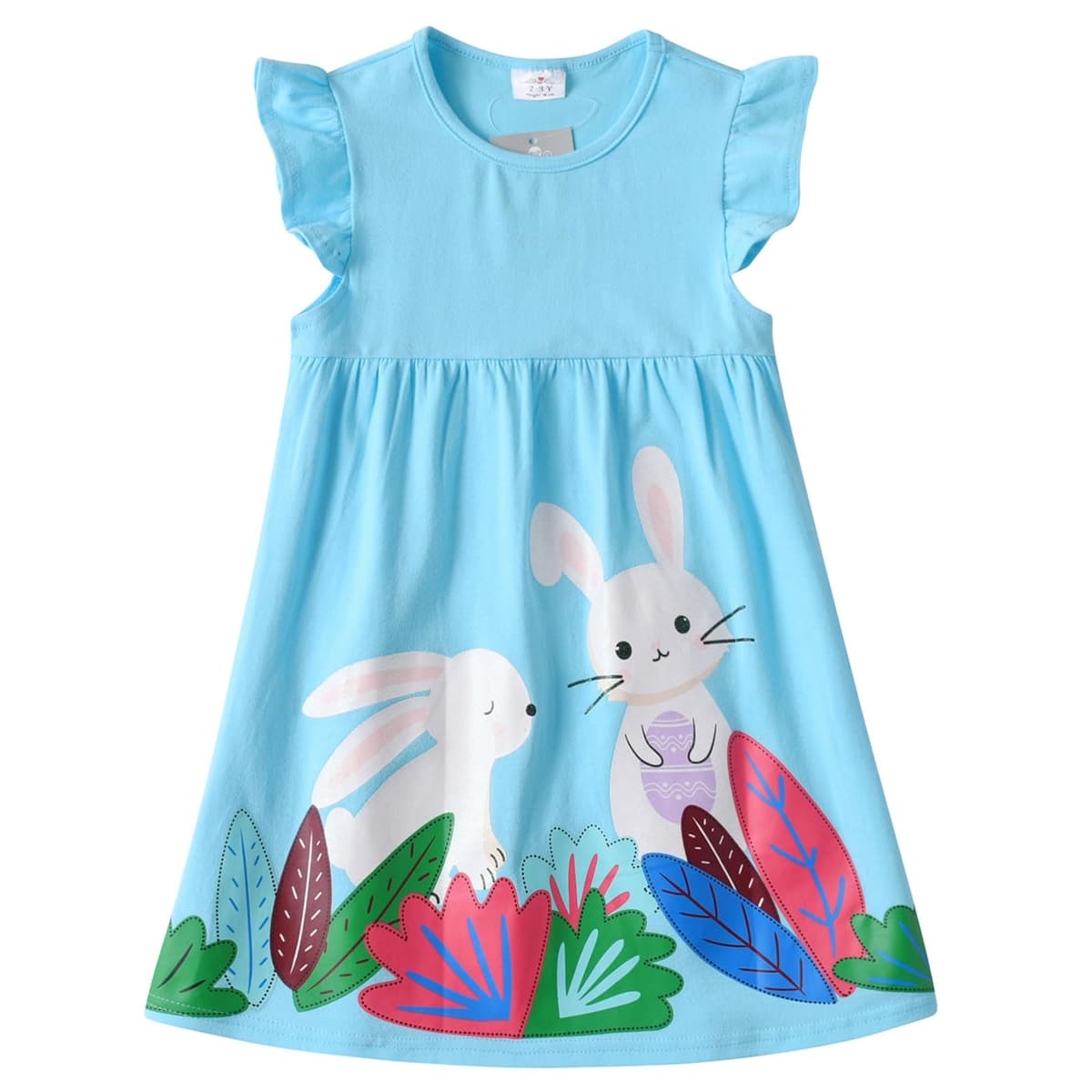 VIKITA Niñas Vestidos Algodón Animal Bordado Manga Larga Vestido para Niños — view 15