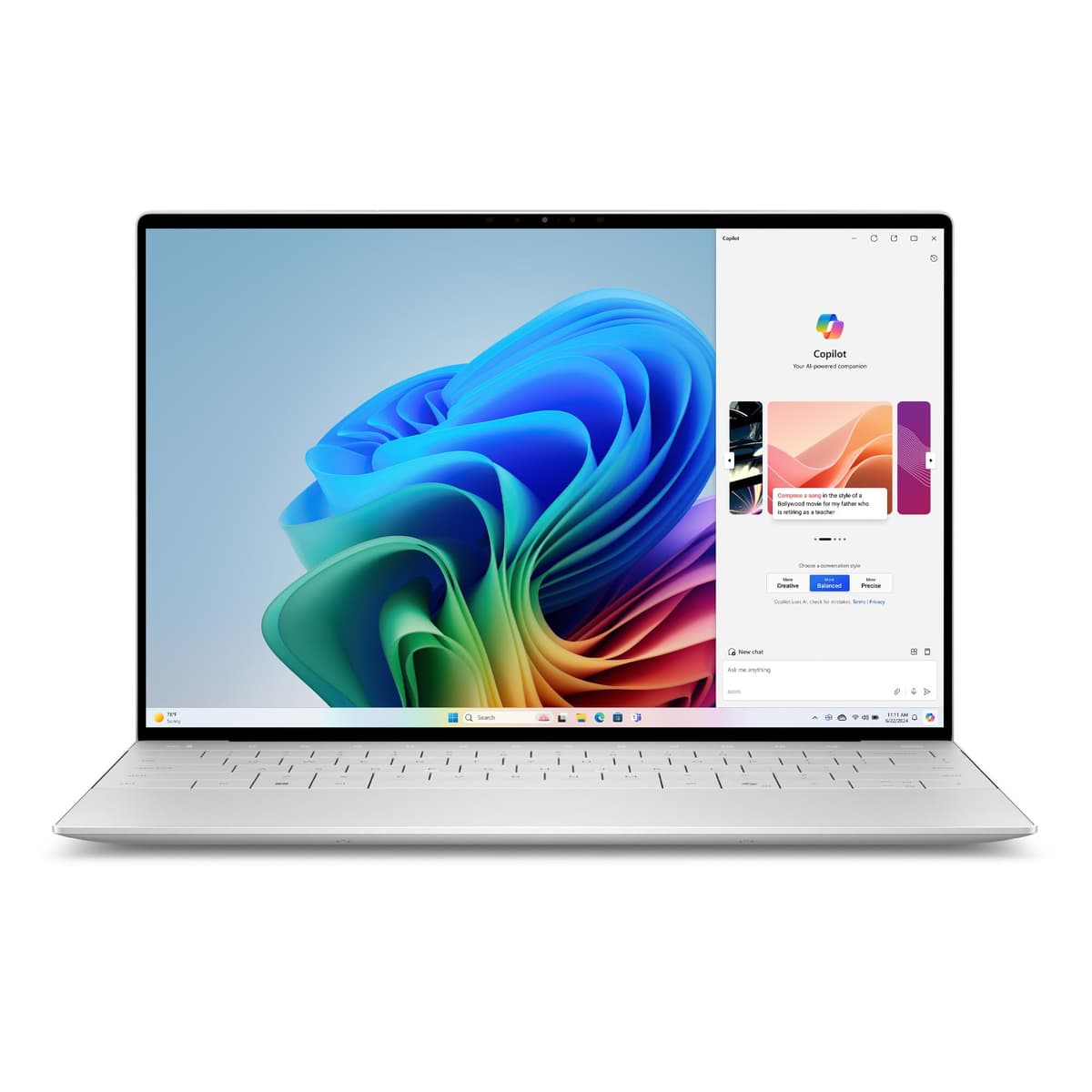 Dell XPS 13 (9350) Laptop Copilot+ PC 13.4'' FHD+ 120Hz, Intel Core Ultra 7 Series 2 - Intel Evo Edition, Intel ARC Graphics, 32GB RAM, 1TB SSD, Windows 11 Home, UK Qwerty Backlit Keyboard, Platinum — view 28