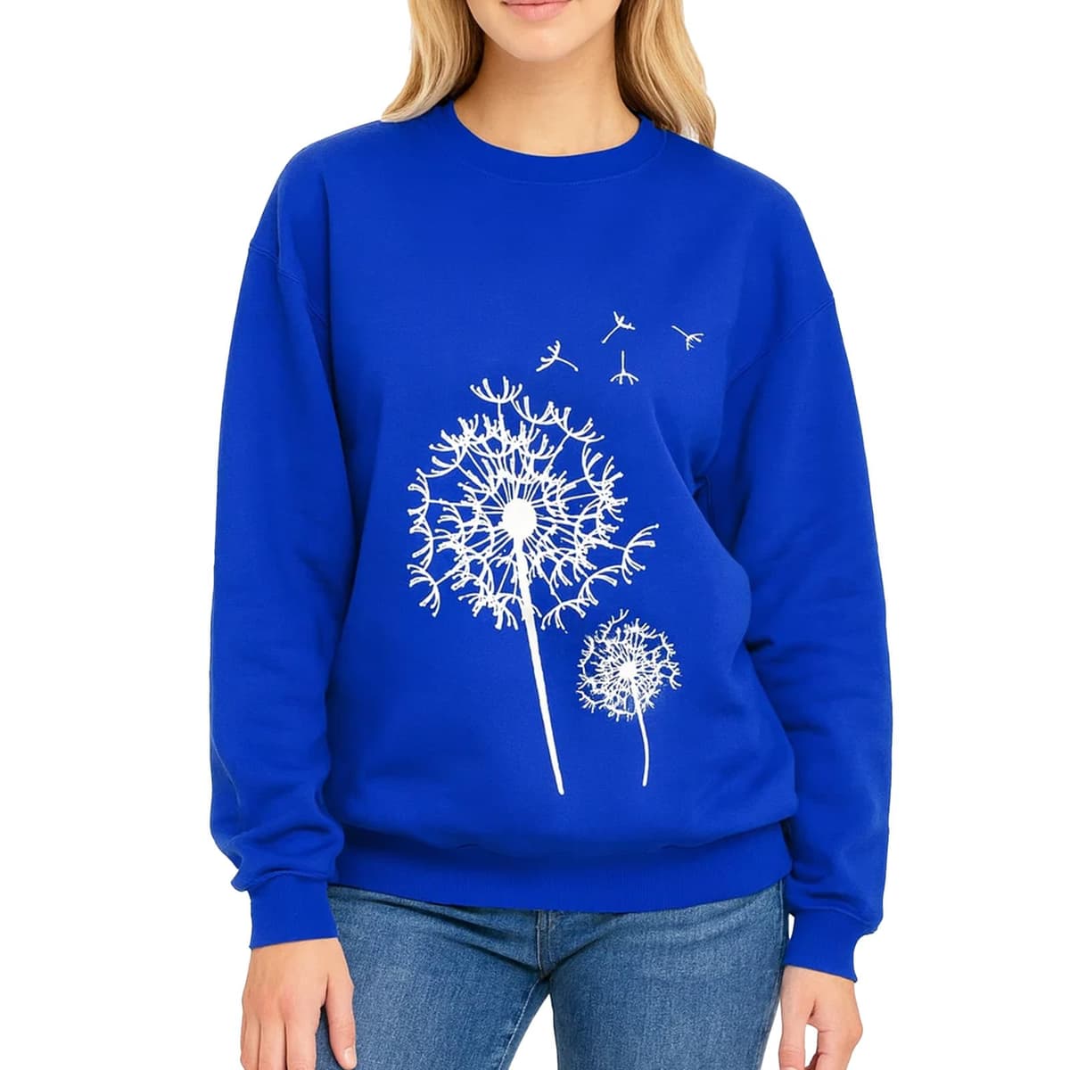 Sudadera para mujer, cuello redondo, manga larga, cómoda, holgada, informal, para primavera y otoño