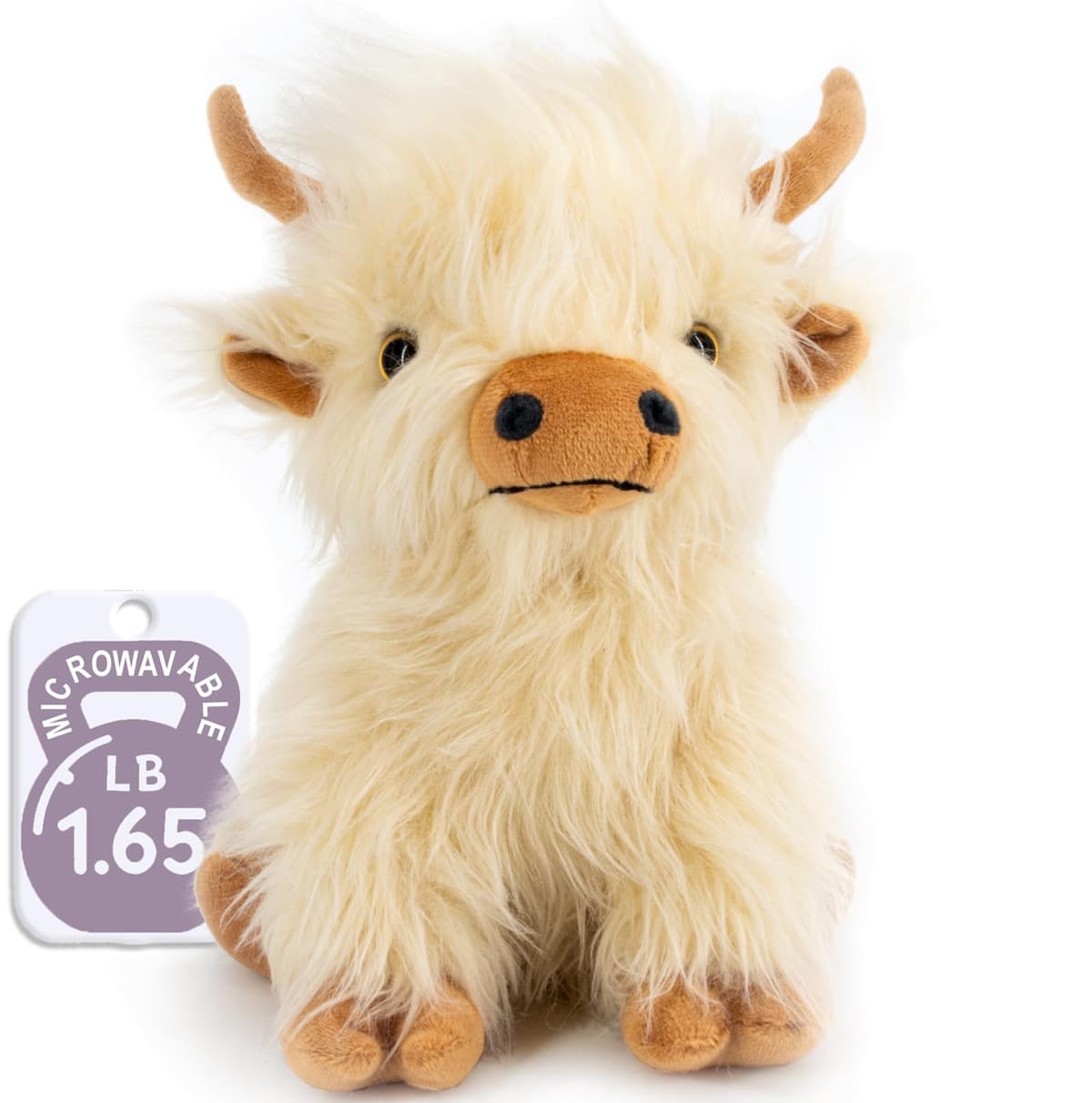 Marysun Microwavable Highland Cow Stuffed Animal - Weighted Stuffed Animal Plush, Heating Pad for Period Cramps, Cozy Gift for Girls|Women|Kids|Elderly People