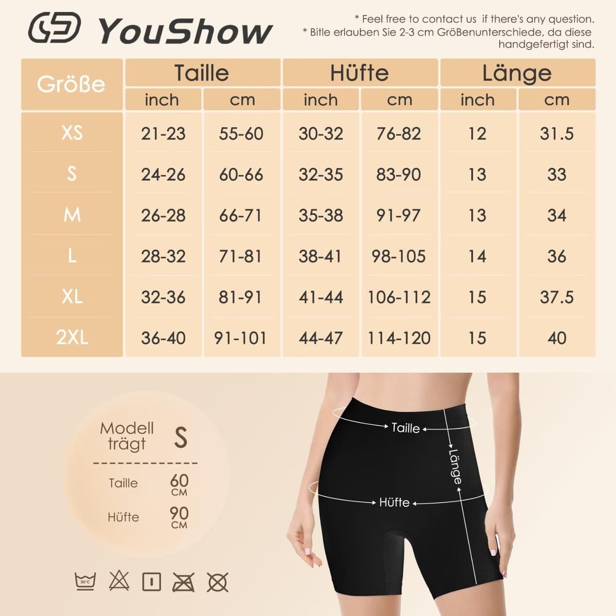 YouShow 3 Pack Pantalon Antirozaduras Mujer Debajo la Falda Pantalones Cortos Vestir Braga Anti Roce — view 5