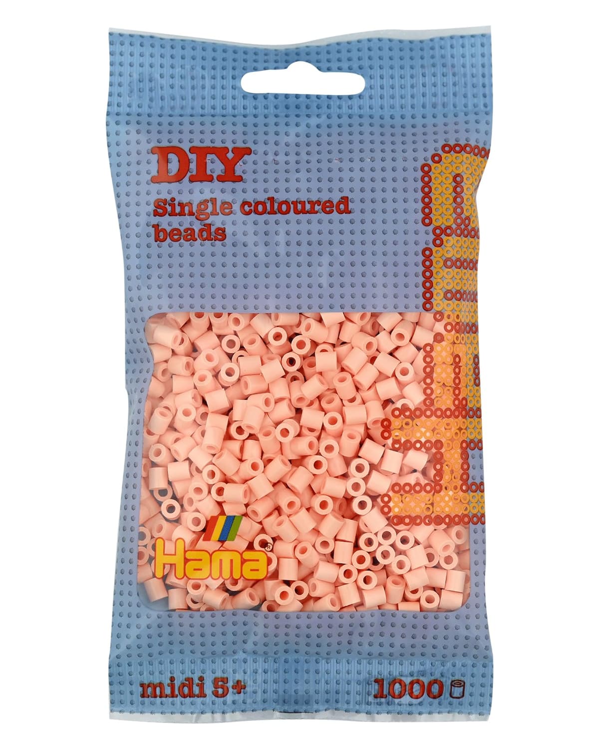 HAMA Bolsa de perlas | Aprox. 1000 cuentas midi fusibles para manualidades y mosaicos | Perlas de fusión para niños creativos 5+ | Juego de arte y decoración | Beige — view 60