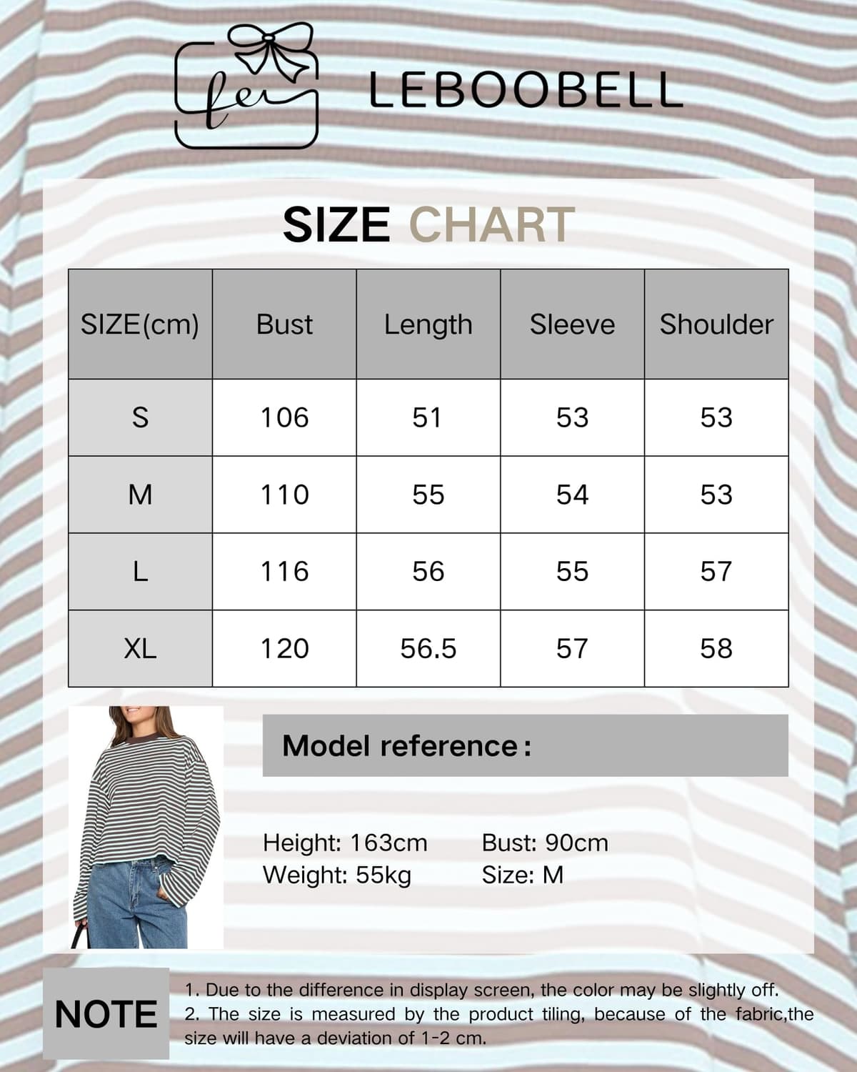 Sudadera Oversize de Mujer con Cuello Redondo a Rayas Manga Larga Estilo Y2K Ropa Informal para Salir — view 5