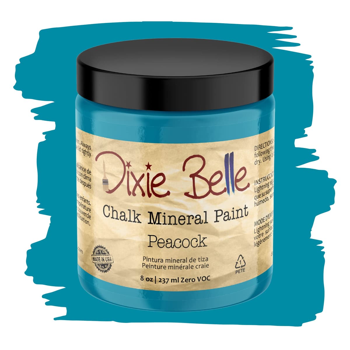 Dixie Belle Paint Company Chalk Finish Furniture Paint - Caviar (32oz) - Matte Black Chic Chalk Mineral DIY Furniture Paint — view 178
