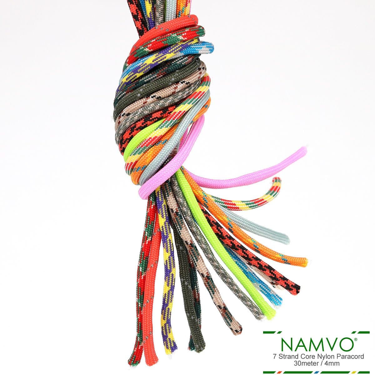 Namvo 550 Paracord Mil Spec Type III 7 Strand Parachute Cord Total Length 100ft/30 Meters Spots/Stripes/Camouflage — view 4